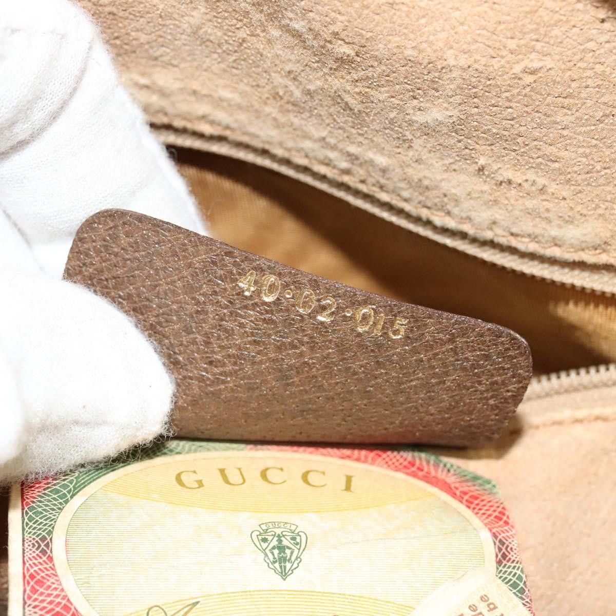 Gucci GUCCI GG Supreme Web Sherry Line Bag Pvc Beige Gold 40 02 Size ONE SIZE - 21 Thumbnail