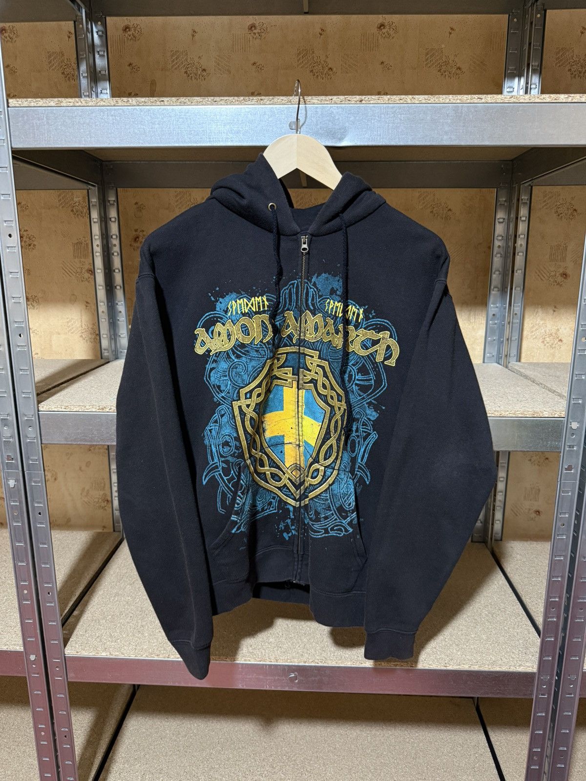Band Tees × Vintage Vintage 90’s Amon Amarch Rock Band Retro Hoodie Y2K Hype Size US S / EU 44-46 / 1 - 1 Thumbnail