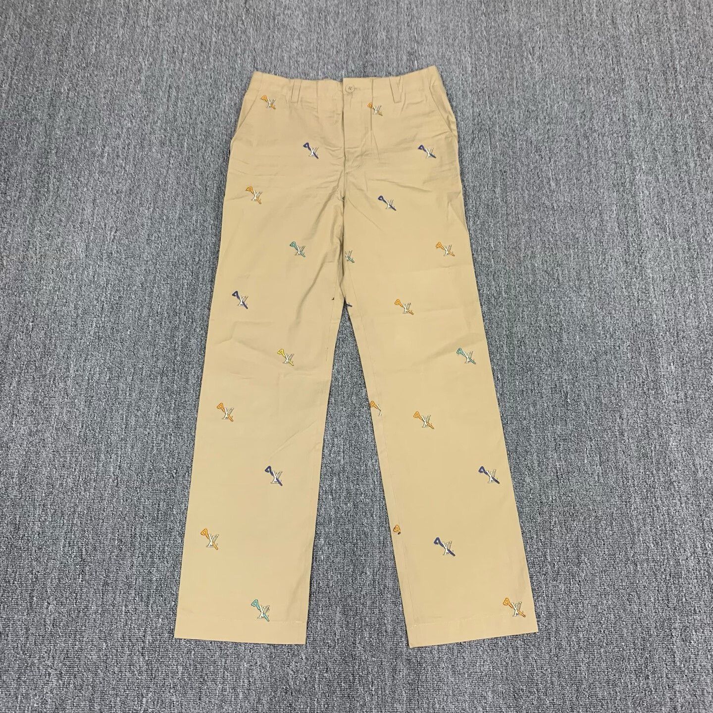 Louis Vuitton LV Beige Embroidered Casual Pants Size US 30 / EU 46 - 1 Thumbnail