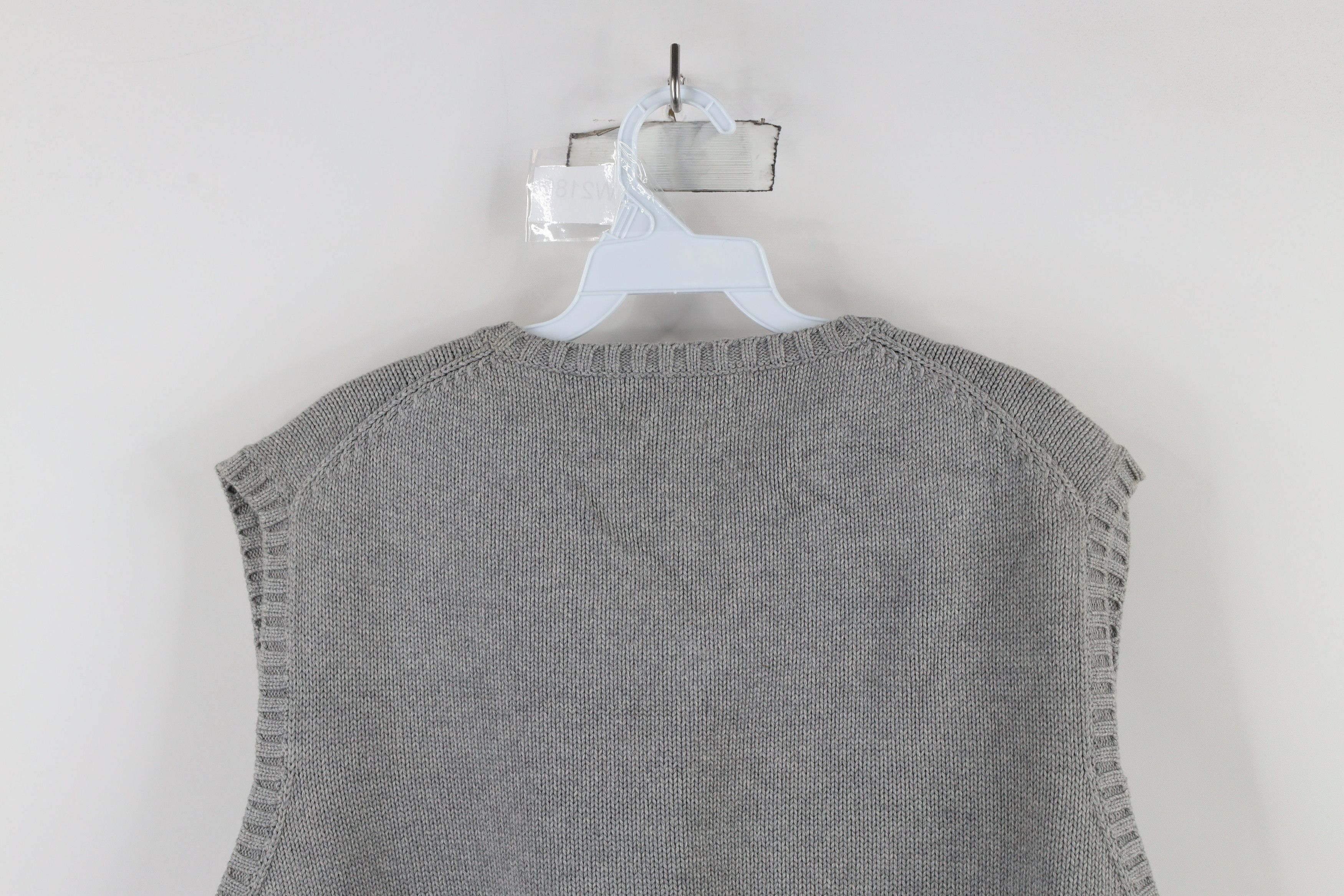Ralph Lauren × Vintage Vintage 90s Ralph Lauren Cotton V-Neck Sweater Vest Gray Size US XXL / EU 58 / 5 - 9 Thumbnail