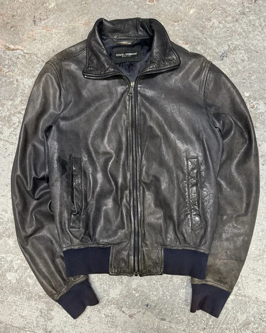 00s DOLCE & GABBANA Faded Black Jacket