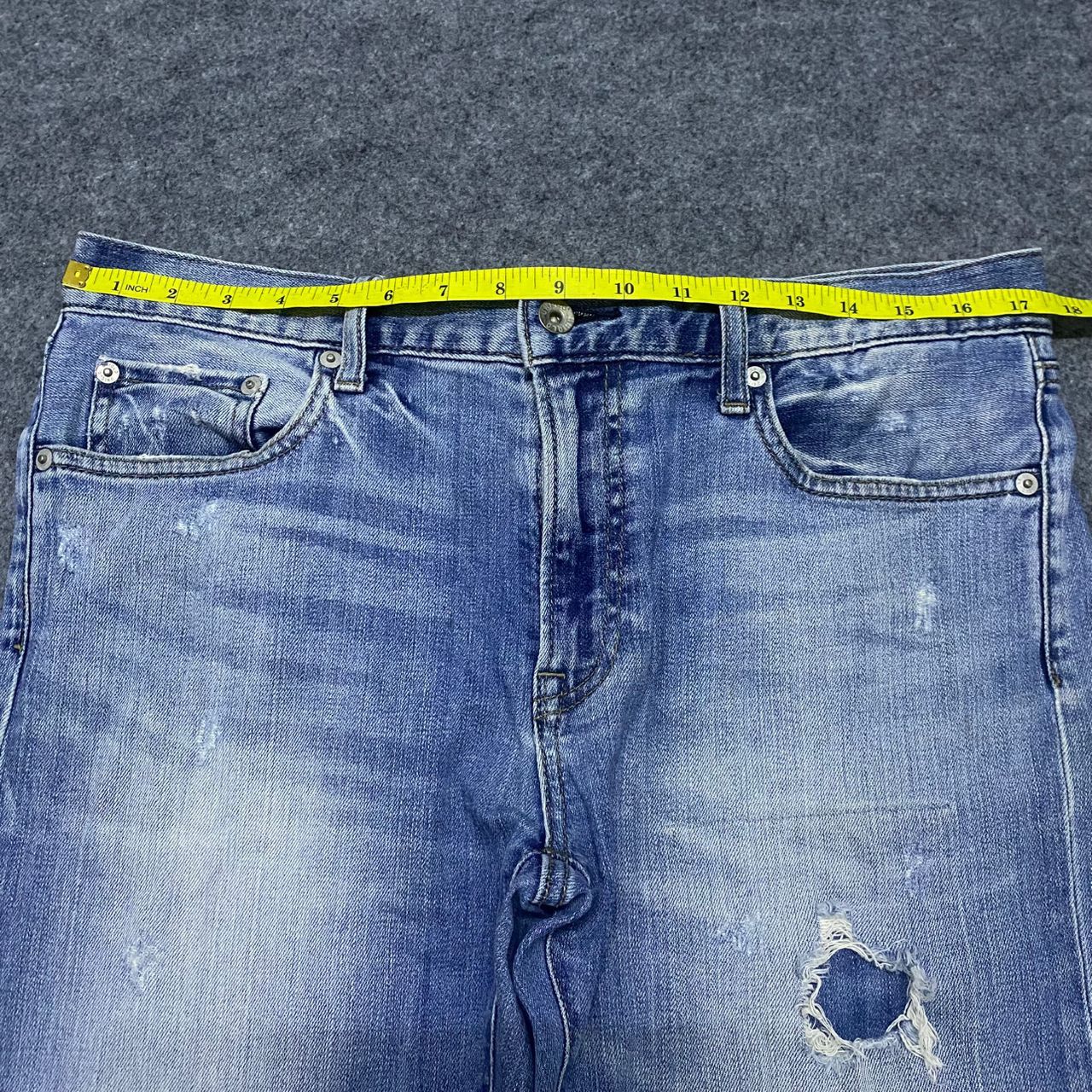 Uniqlo 💥Best Offer💥Vintage Uniqlo Patchwork Distressed Denim Size US 34 / EU 50 - 3 Thumbnail