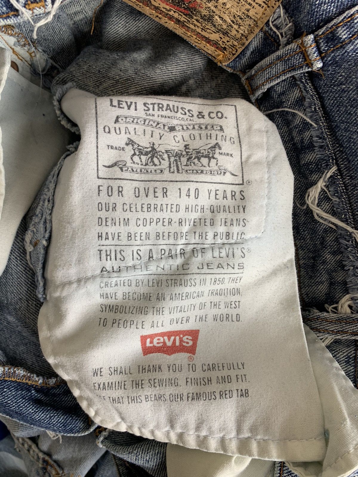 Levi's Women's Custom Patchwork Jeans with Levi's 501 Denim Panels Size 30" / US 8 / IT 44 - 5 Thumbnail