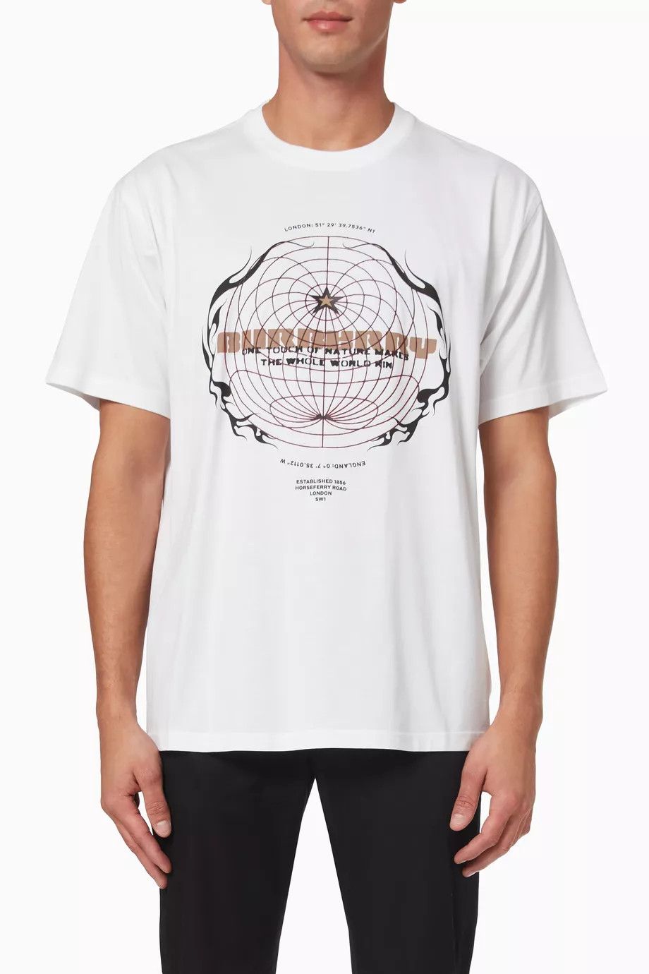 Burberry o1y0426 Crewneck T-Shirt in White Size US L / EU 52-54 / 3 - 1 Thumbnail