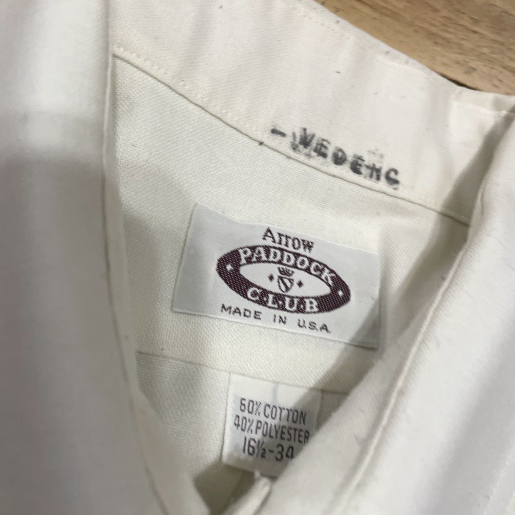 Arrow VINTAGE Arrow paddock club Men Shirt White 16.5 34 USA Short Sleeve Button-Up Collared Pocketed Oxford Cotton Regular 100% Cotton Mens Size US M / EU 48-50 / 2 - 5 Thumbnail