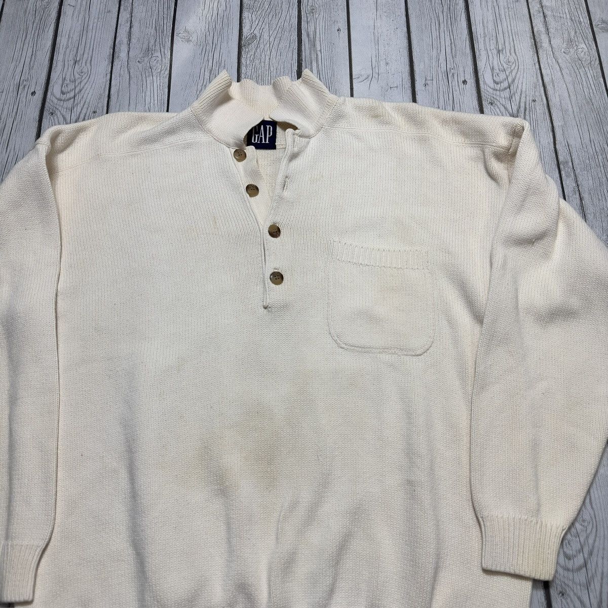 Gap × Vintage Vintage GAP sweater Size US L / EU 52-54 / 3 - 3 Thumbnail