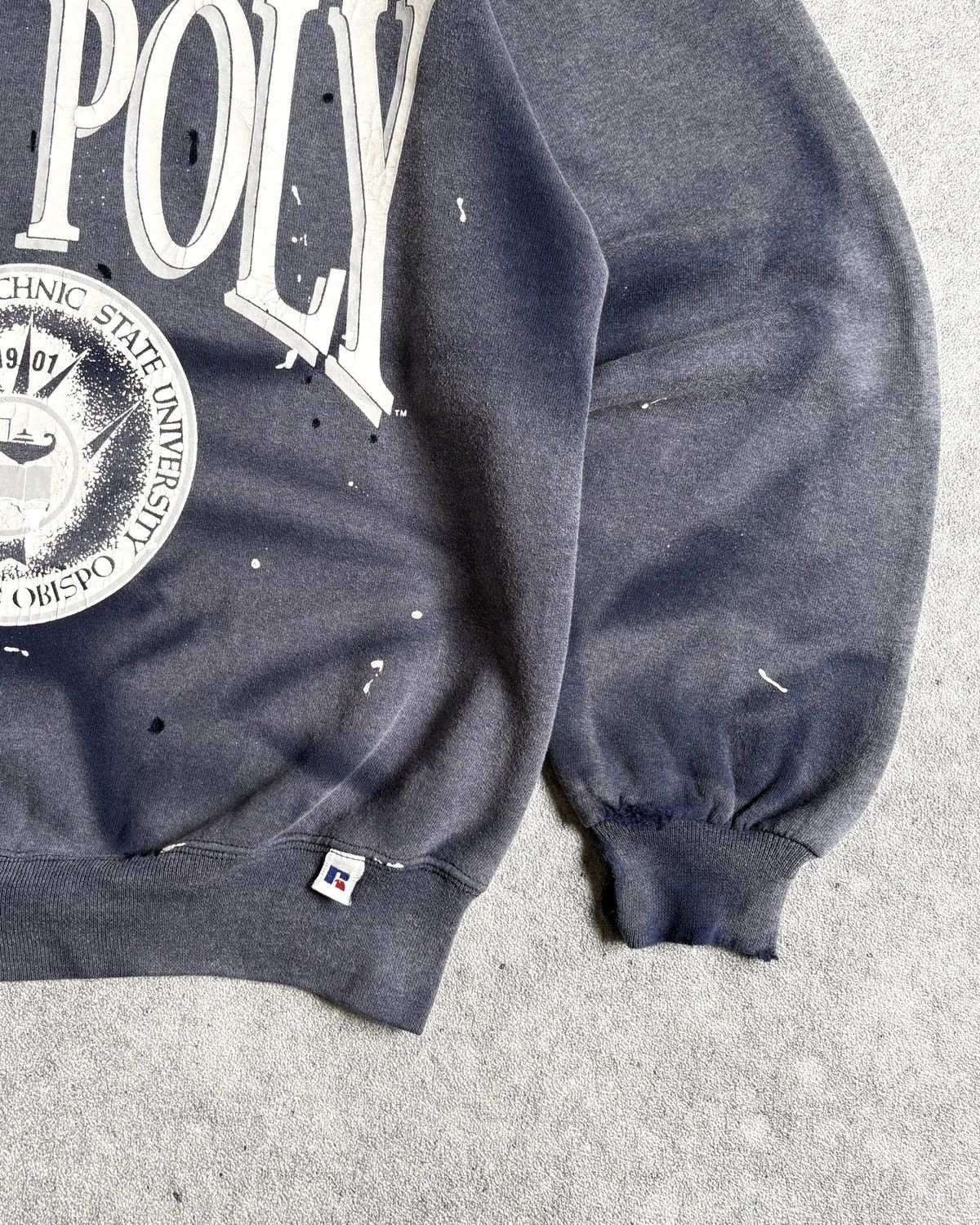 Russell Athletic CAL POLY Vintage THRASHED SWEATSHIRT Size US M / EU 48-50 / 2 - 6 Thumbnail