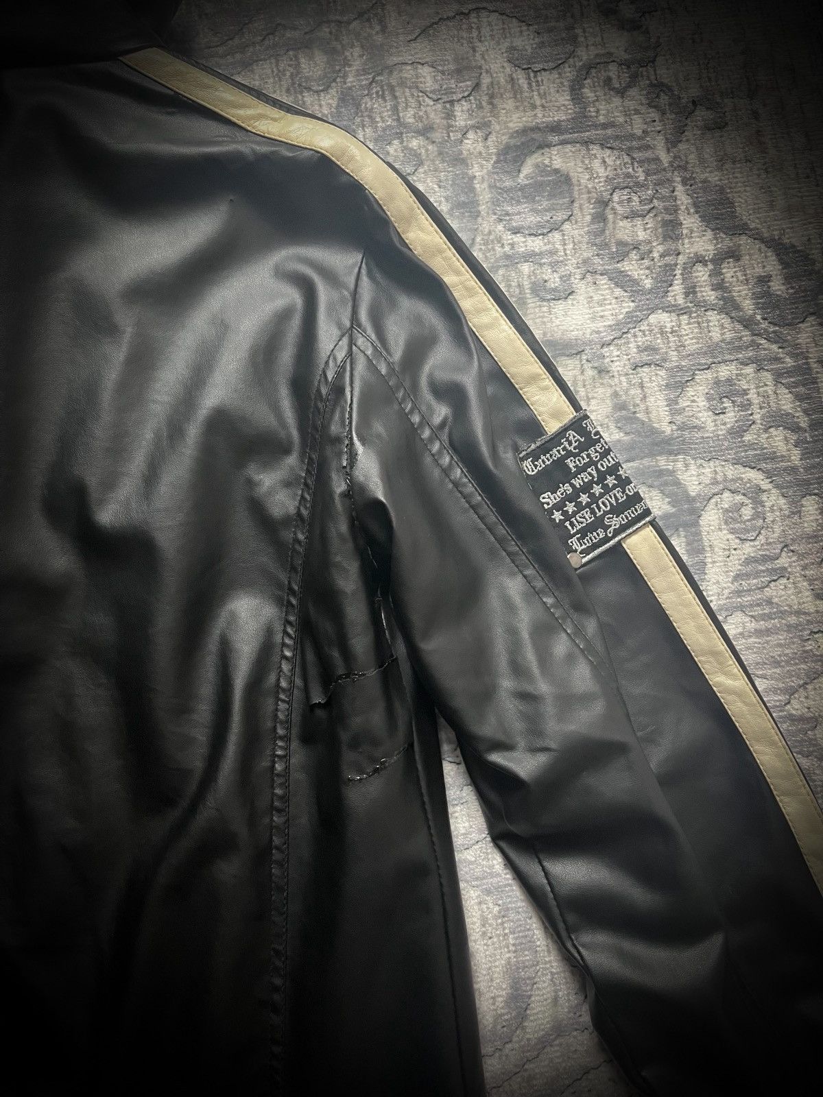 CIVARIZE CAVARIA X LA GATE striped leather jacket Size US M / EU 48-50 / 2 - 11 Thumbnail