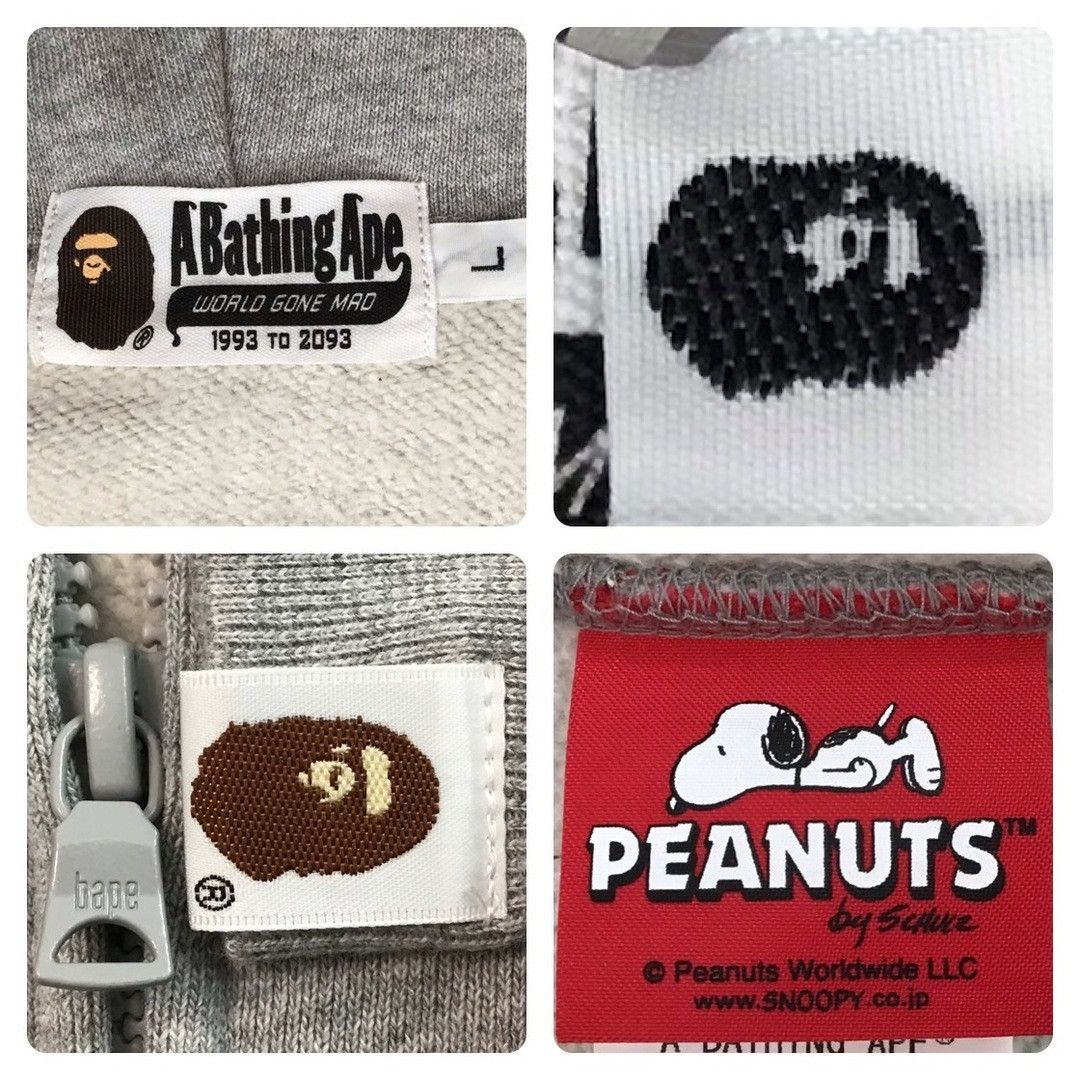 Bape BAPE × Peanuts Snoopy shark full zip hoodie a bathing ape Size US L / EU 52-54 / 3 - 7 Thumbnail