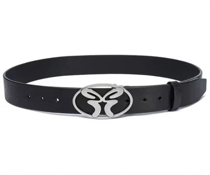 Genuine Leather Youth Simple Top Layer Cowhide Trendy Versatile Belt Size ONE SIZE - 4 Thumbnail