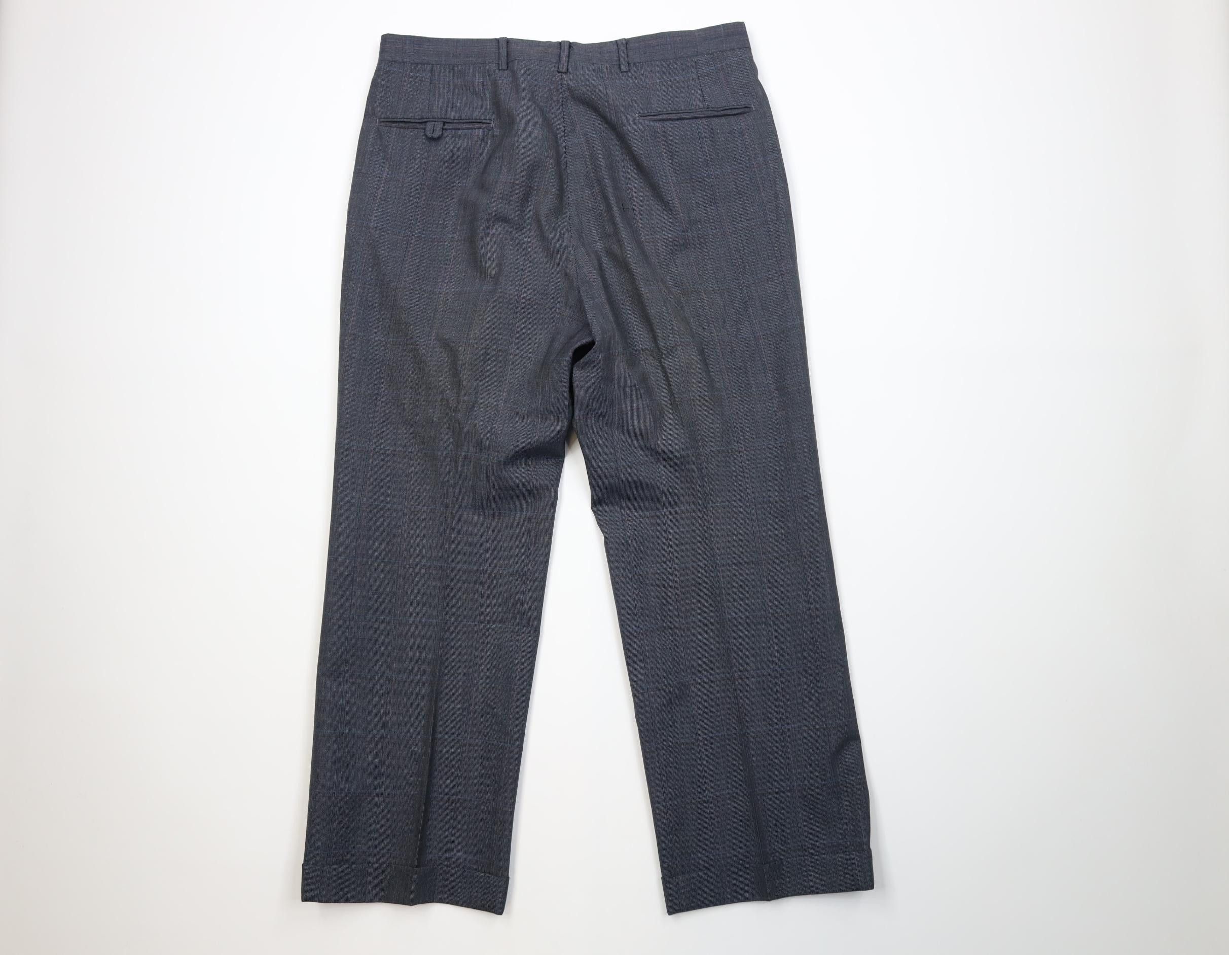 Vintage Vintage 70s Streetwear Flared Wide Leg Chino Pants Plaid USA Size US 34 / EU 50 - 8 Thumbnail