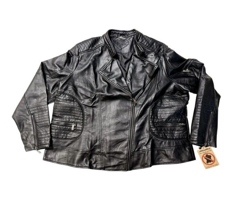 Other JOUJOU Black Vegan Leather Moto Jacket – Plus Size 3X – NWT Size 3XL / US 20-22 - 1 Thumbnail