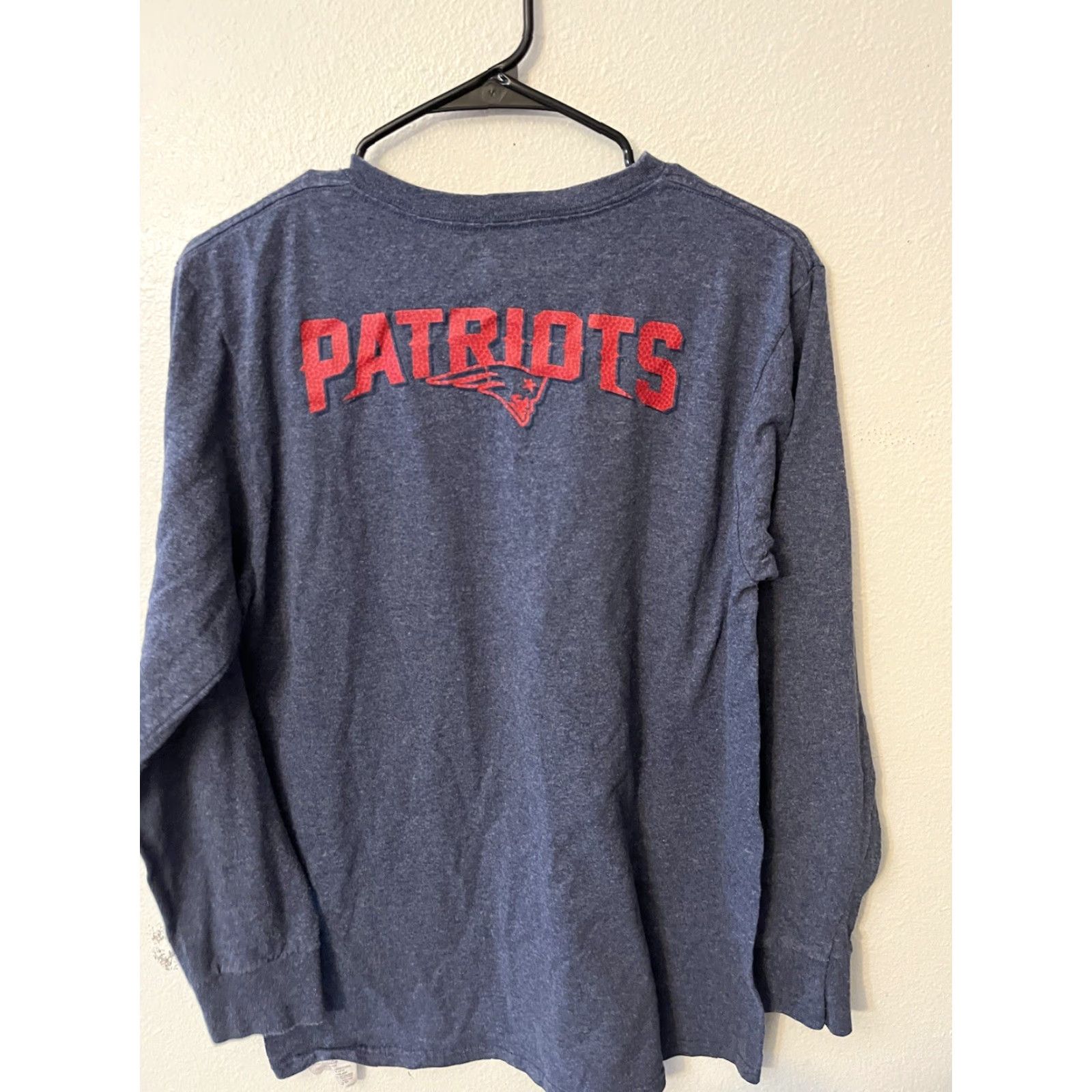 NFL Patriots NFL Shirt Medium Blue Long Sleeve Men Cotton Size US M / EU 48-50 / 2 - 2 Thumbnail