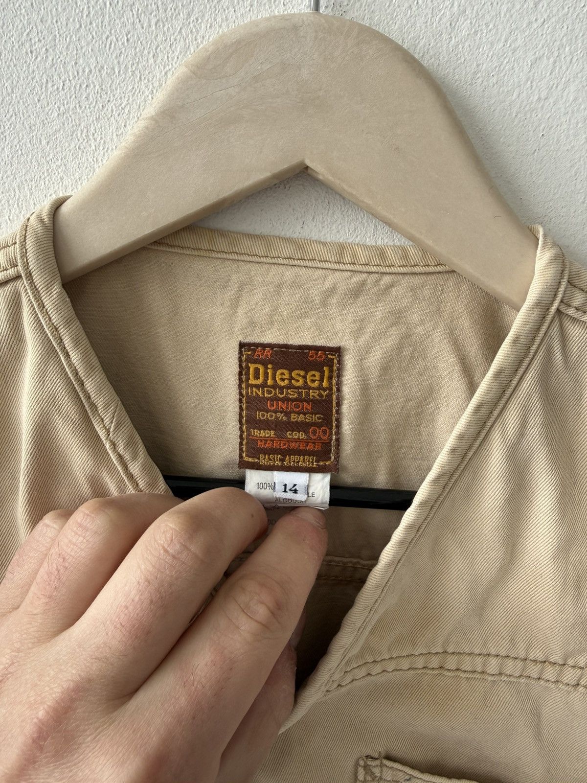 Diesel Vintage RARE Diesel RR55 Big Logo Industry Vest Size US S / EU 44-46 / 1 - 12 Thumbnail