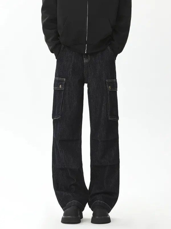 Japanese Brand × Jean Retro loose straight pocket jeans Size US 32 / EU 48 - 1 Thumbnail