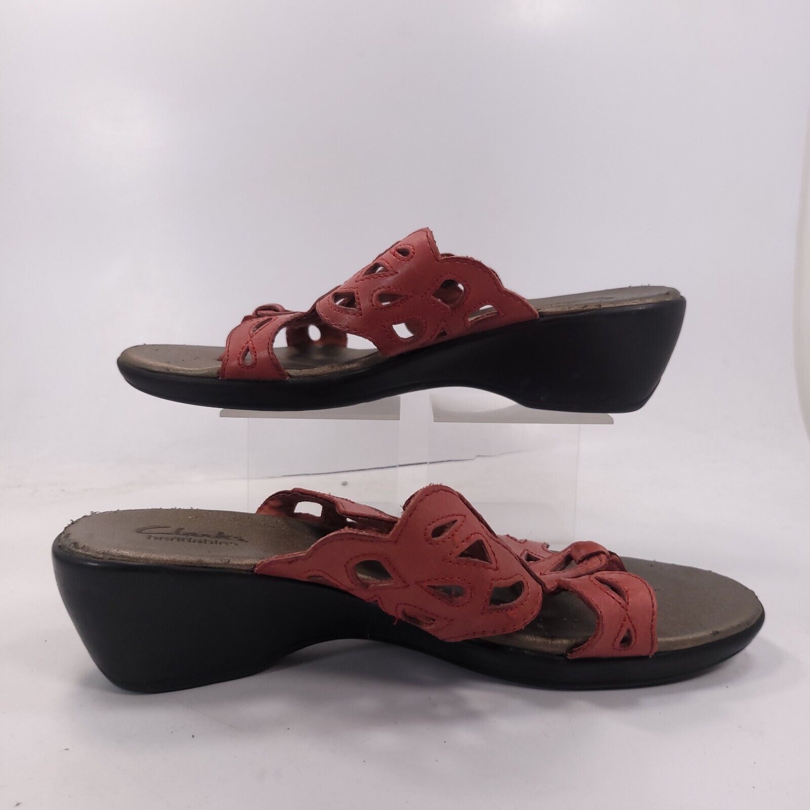 Clarks Clarks Bendables Wedge Sandal Womens Size 7 37063 Red Black Size US 7 / IT 37 - 6 Thumbnail
