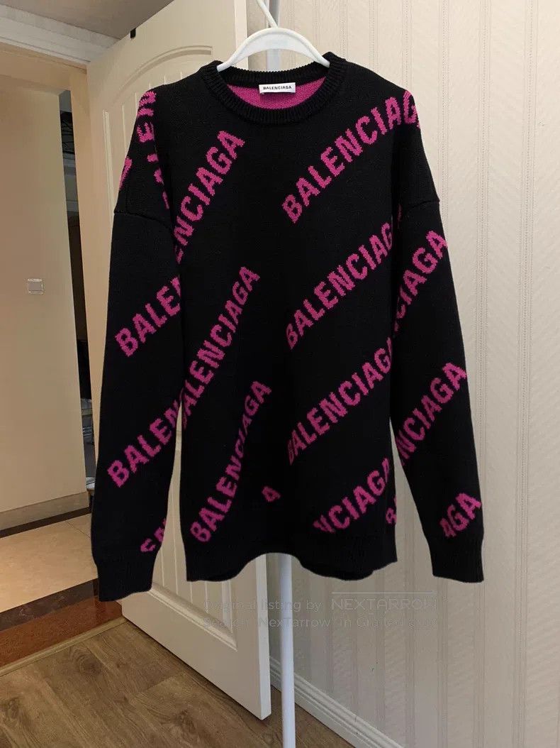 Balenciaga Balenciaga Classic Bulletproof Vest Full Logo Sweater Blac Size S / US 4 / IT 40 - 2 Thumbnail