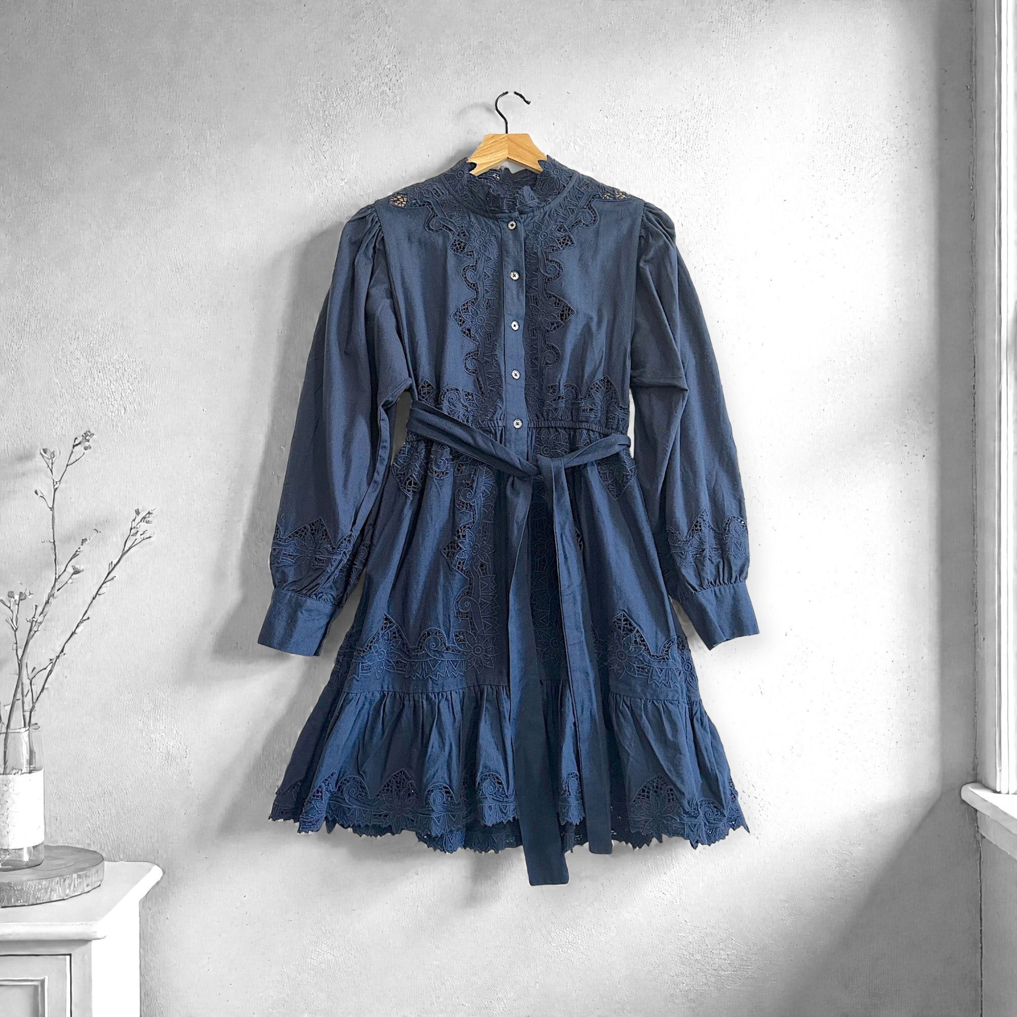 Sea New York Sea New York Anita Eyelet Mini Dress Navy Size 2 NWT Size XS / US 0-2 / IT 36-38 - 1 Thumbnail