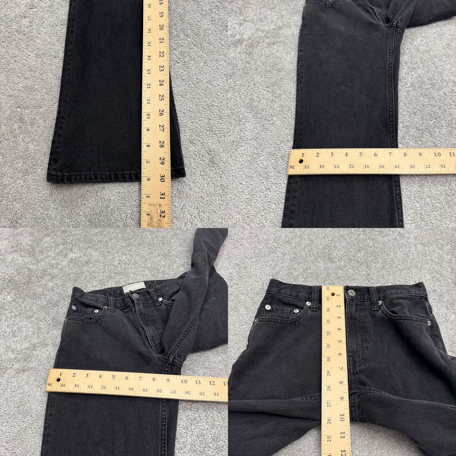 Everlane Everlane The Slouch Bootcut Denim Jeans Womens 23 Black Mid Rise Cotton Blend Jeans Slim Bootcut City Streetwear Size 40" / US 18 - 9 Thumbnail