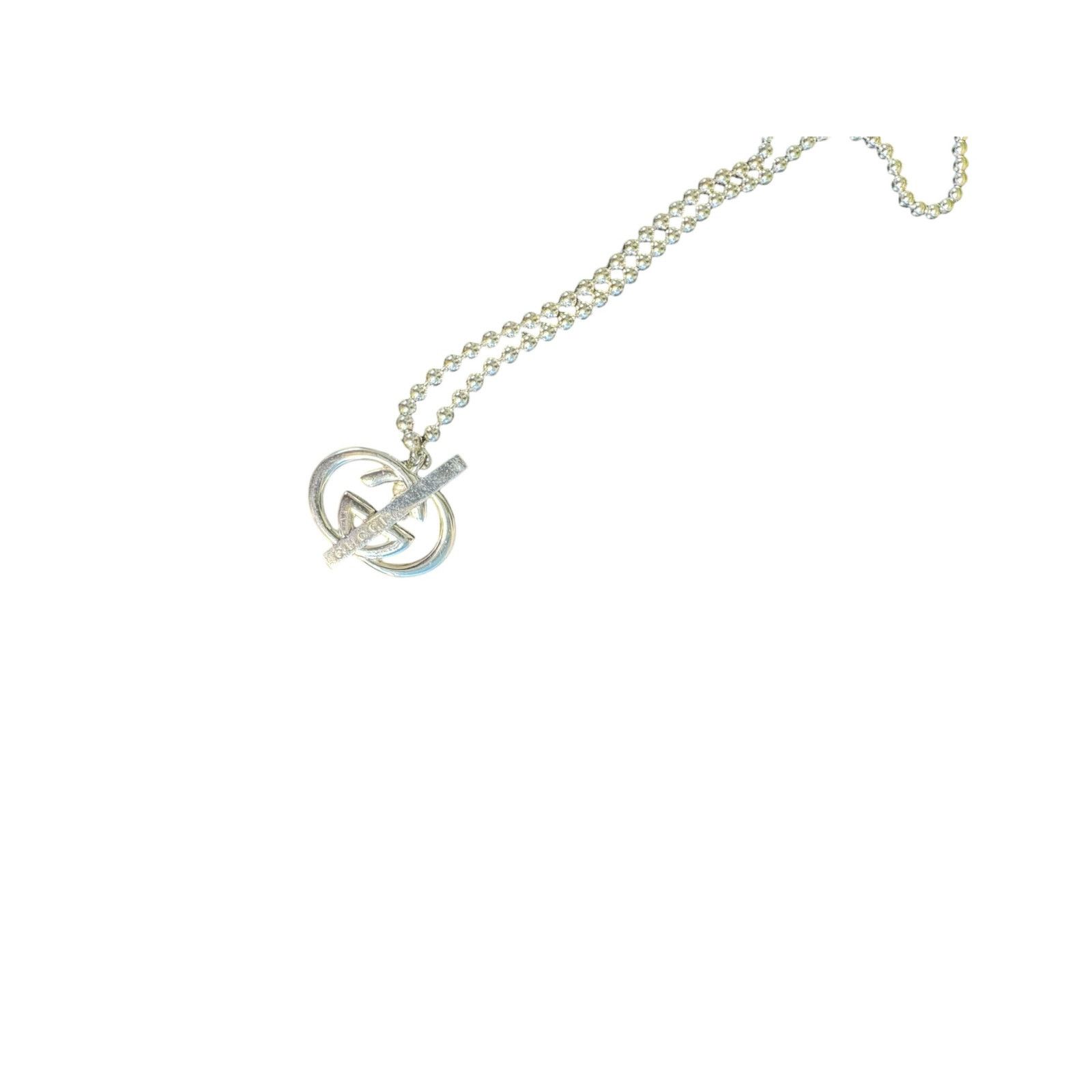 Gucci Gucci Sterling Silver Interlocking G Pendant Toggle Necklace Size ONE SIZE - 9 Thumbnail