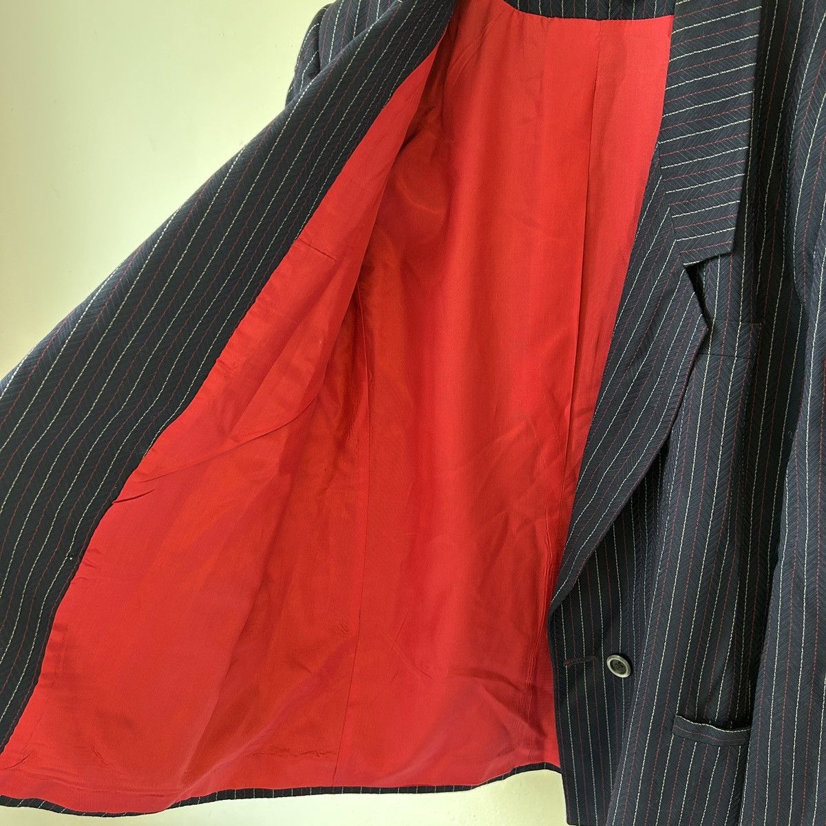 Dior 70s Silk Christian Dior blazer navy striped Size XL / US 12-14 / IT 48-50 - 12 Thumbnail