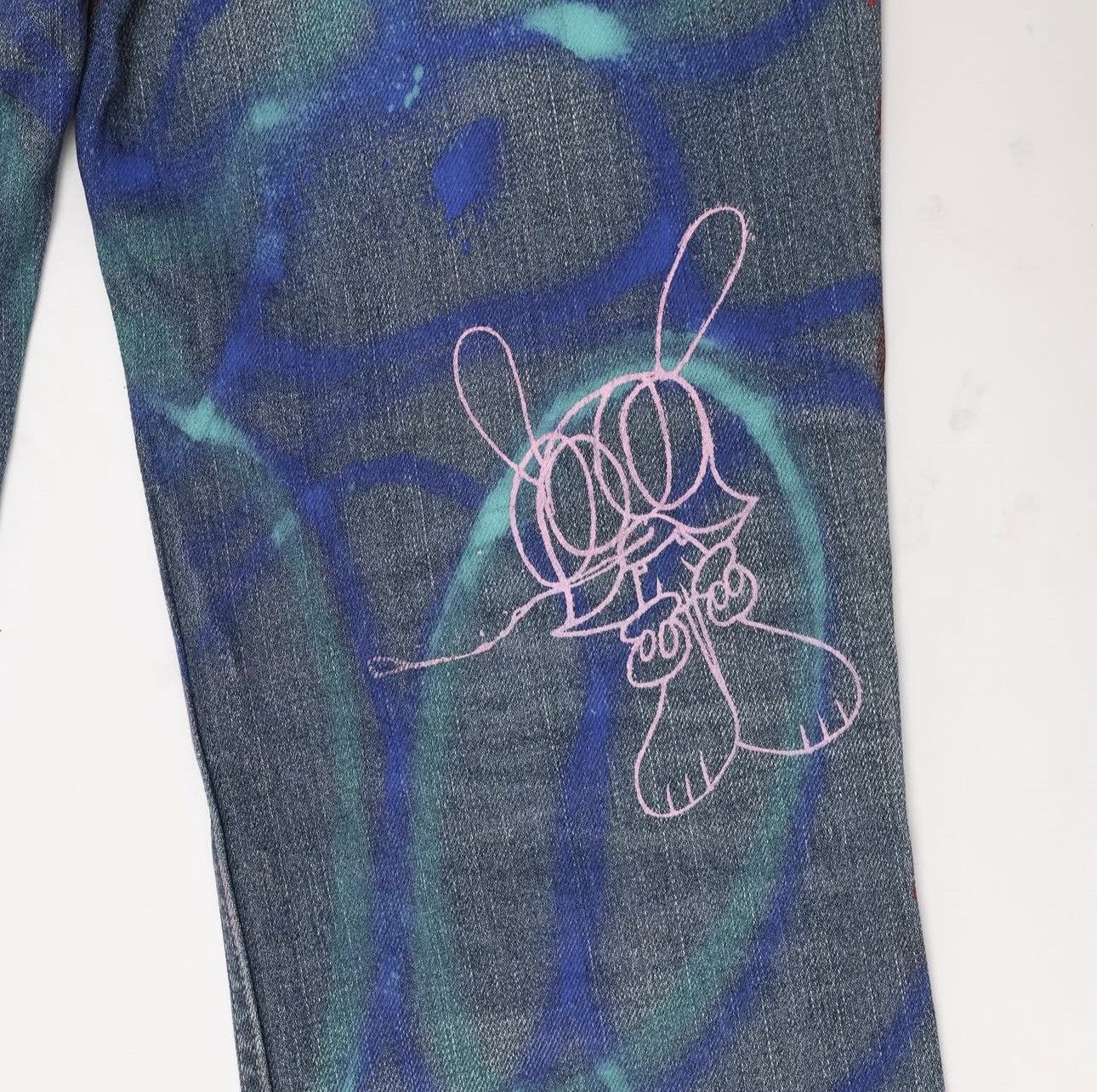 Skoloct Skoloct Hand Painted 1of1 Levi Denim Size US 32 / EU 48 - 5 Thumbnail