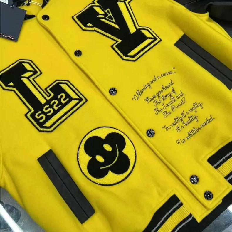 Louis Vuitton Louis Vuitton Black and yellow baseball jacket Size US L / EU 52-54 / 3 - 8 Thumbnail
