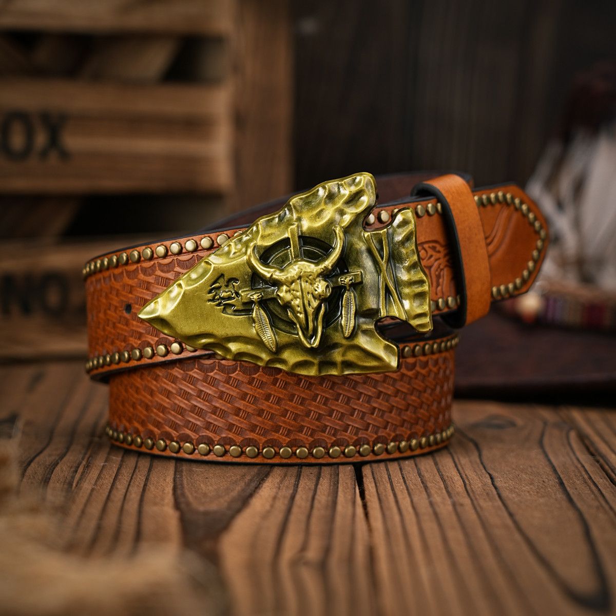 Japanese Brand × Vintage Arrow cowboy buckel belt Size ONE SIZE - 1 Thumbnail