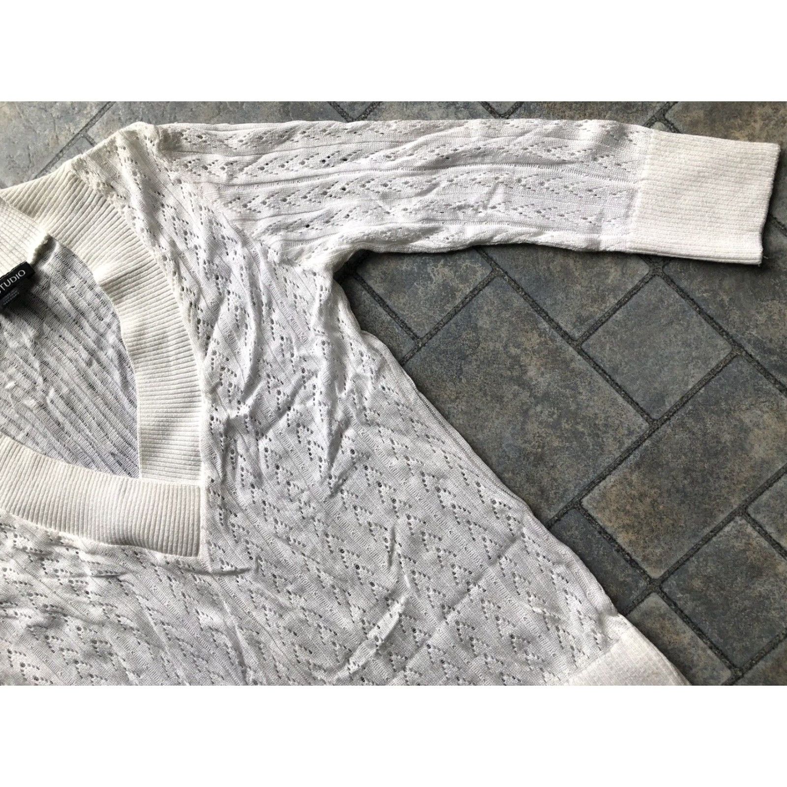 Vintage NWT I.N. Studio Sweater Long Sleeve White Size Small Acrylic Spandex Pullover Women Classic Preppy Nerd White Size S / US 4 / IT 40 - 7 Thumbnail
