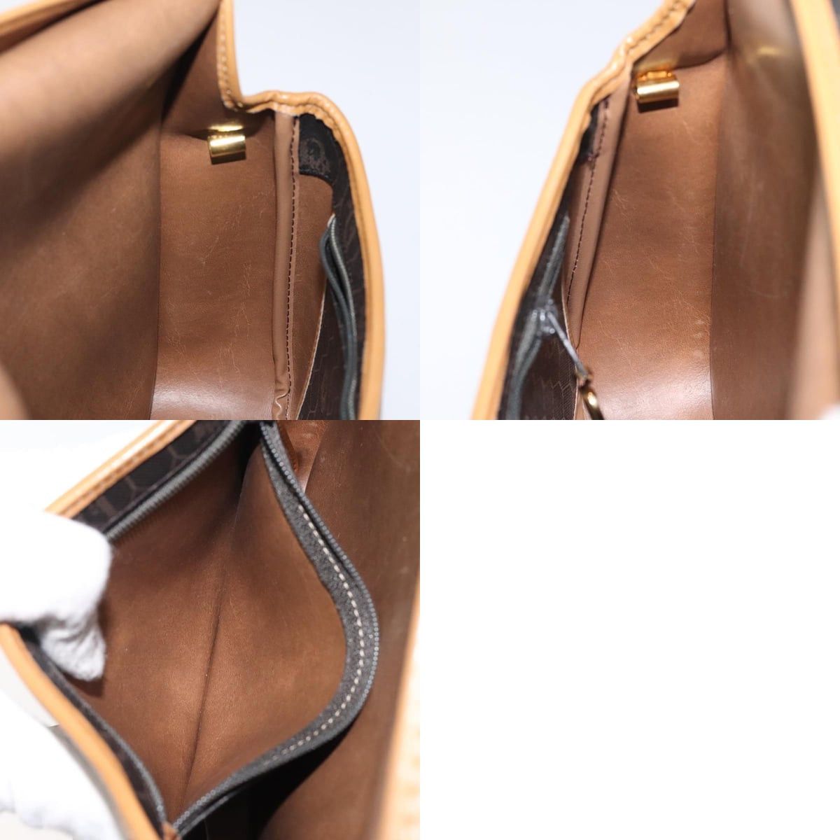 Dior DIOR Honeycomb Canvas Shoulder Bag Pvc Brown Gold Size ONE SIZE - 12 Thumbnail