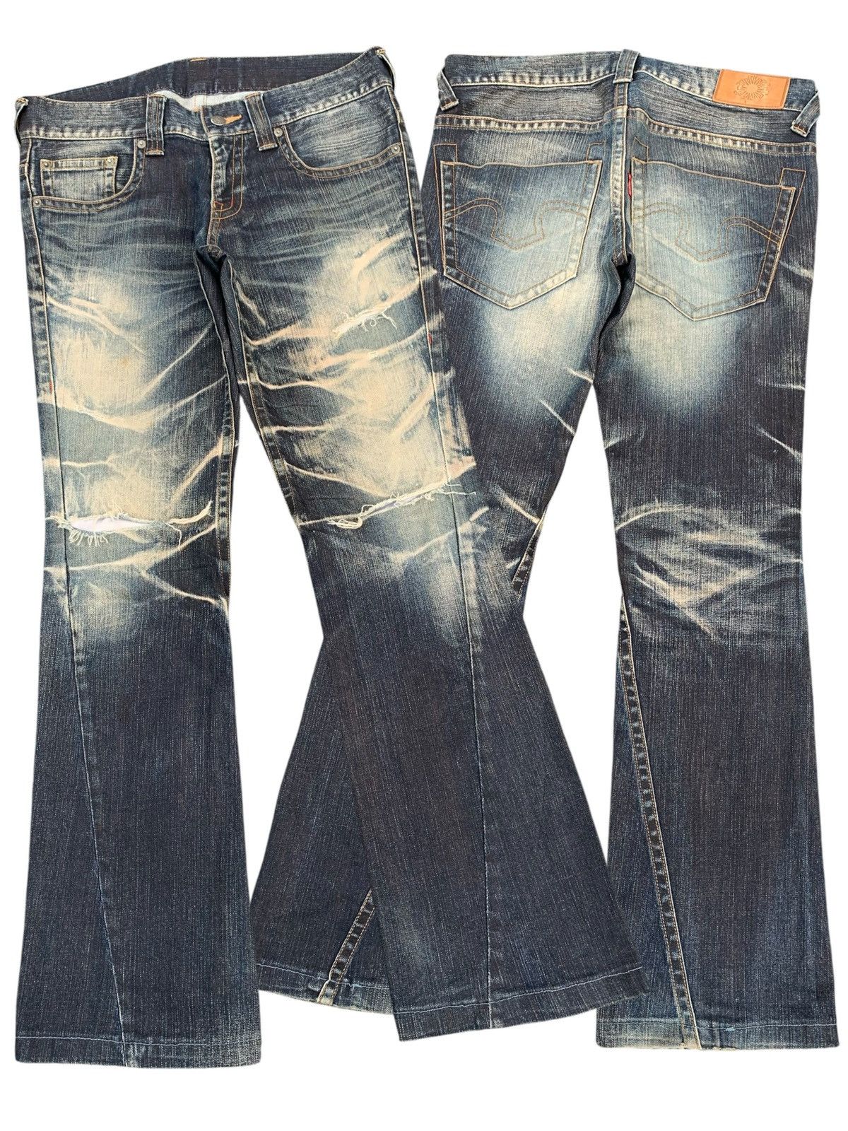 Tornado Mart FLARE TORNADO MART MUDWASH DISTRESSED DENIM Size US 34 / EU 50 - 1 Thumbnail