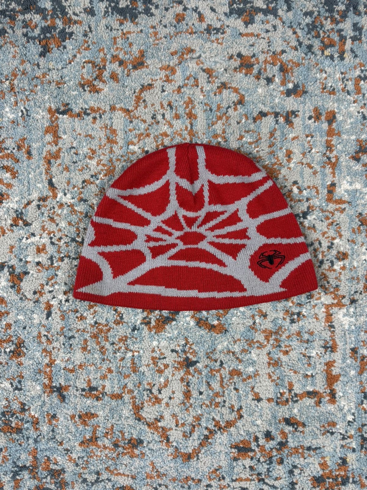 Other Vintage Y2K spiderweb spider print graphic beanie Size ONE SIZE - 1 Thumbnail