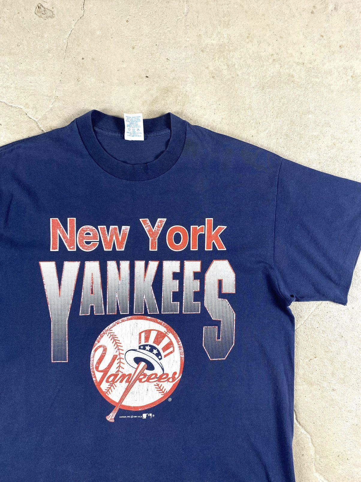 New York Yankees Rare! Vintage New York Yankees 1991 T Shirt Made USA NFL Pro Size US XL / EU 56 / 4 - 2 Thumbnail