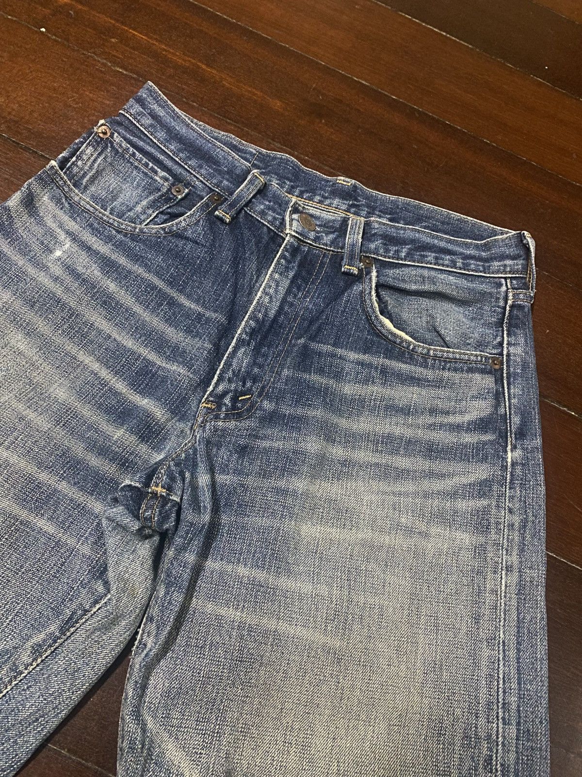 Levi's Vintage Levis 510 Red Loop Jeans nice faded mud wash rework Size US 29 - 7 Thumbnail