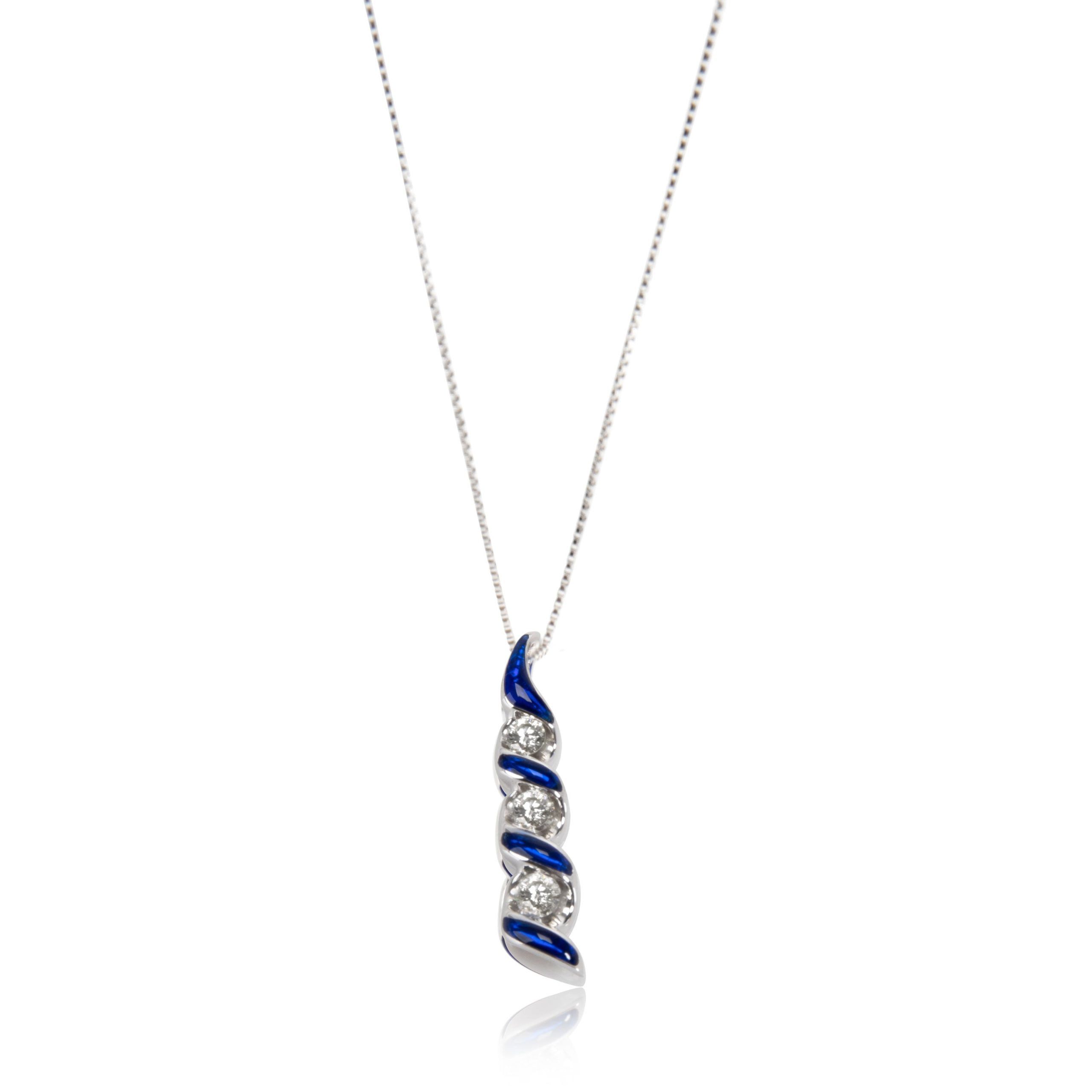 Sirena Jeans Diamond Necklace in 14K White Gold 0.25 CTW
