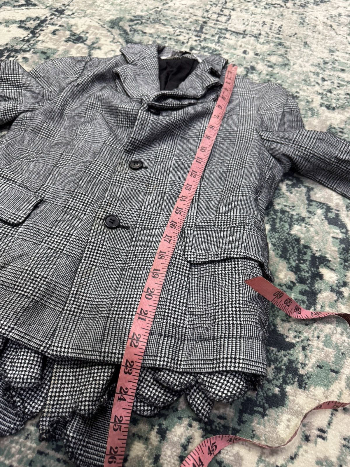 Comme des Garcons VINTAGE COMME DES GARCONS HOUNDSTOOTH COAT JACKET Size US XS / EU 42 / 0 - 10 Thumbnail