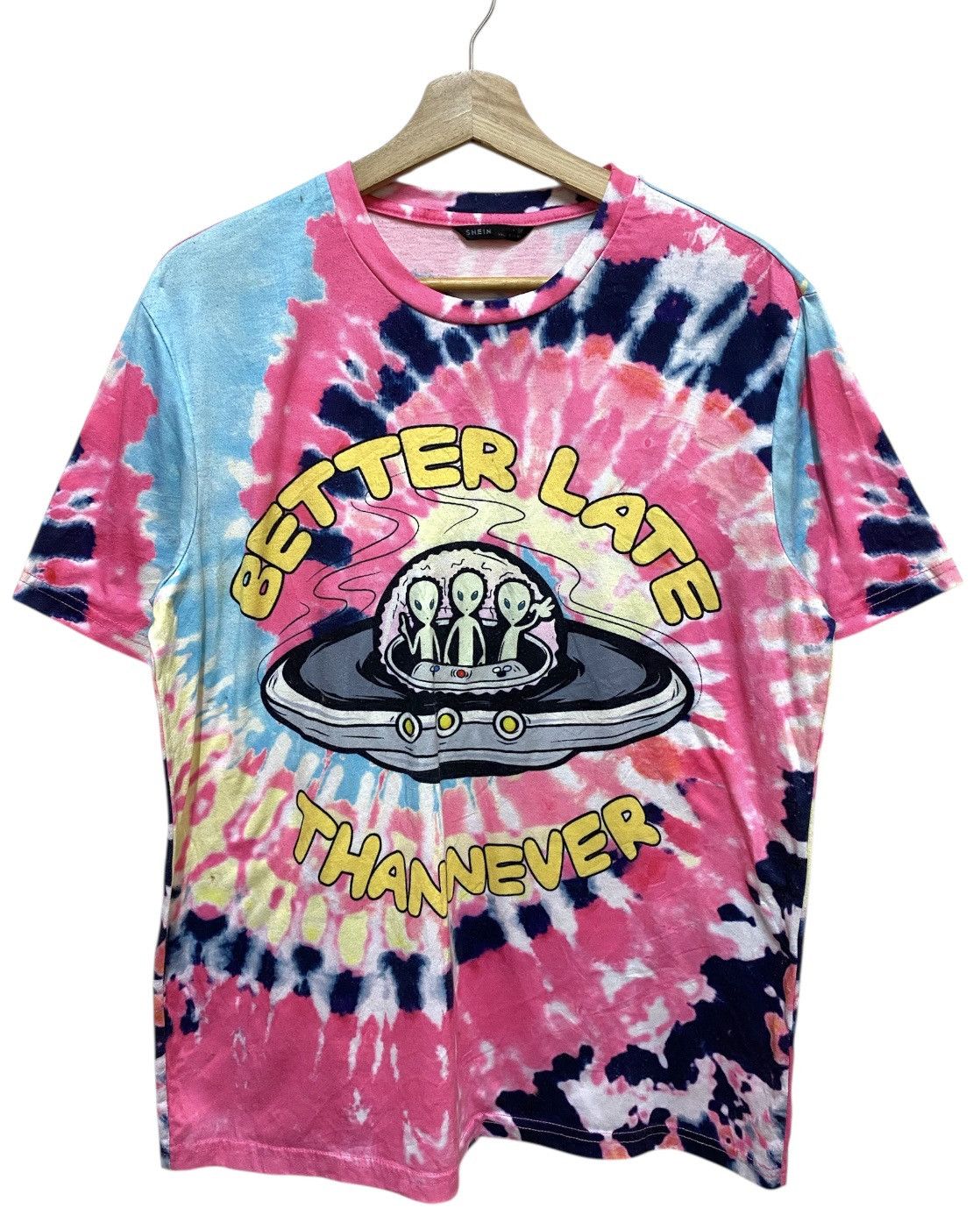 The Unbranded Brand Better Late Alien Tye Dye Crewneck Tee Size US M / EU 48-50 / 2 - 1 Thumbnail