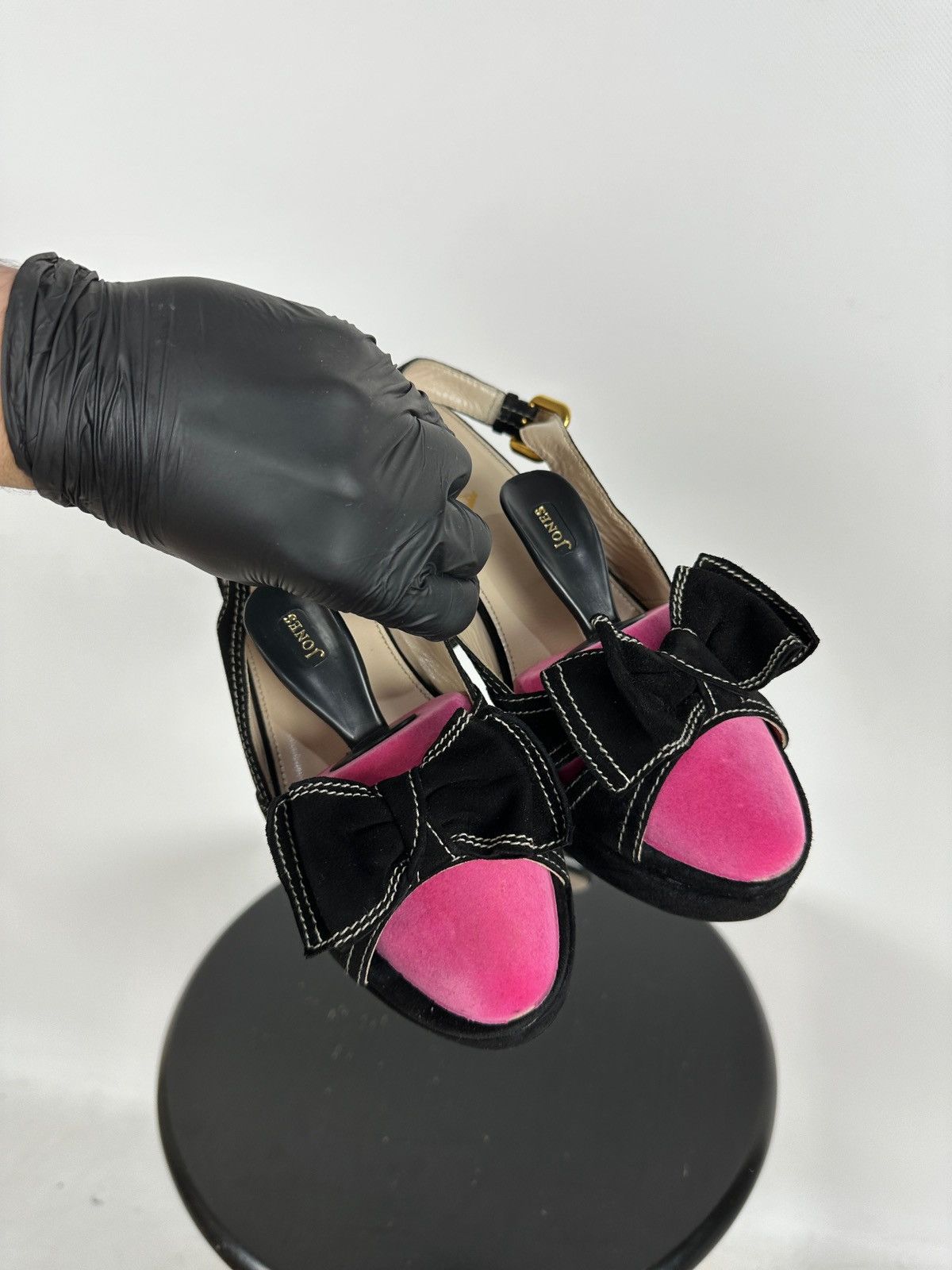 Prada Prada Black Suede Leather Bow Platform Sandals Size US 8 / IT 38 - 12 Thumbnail