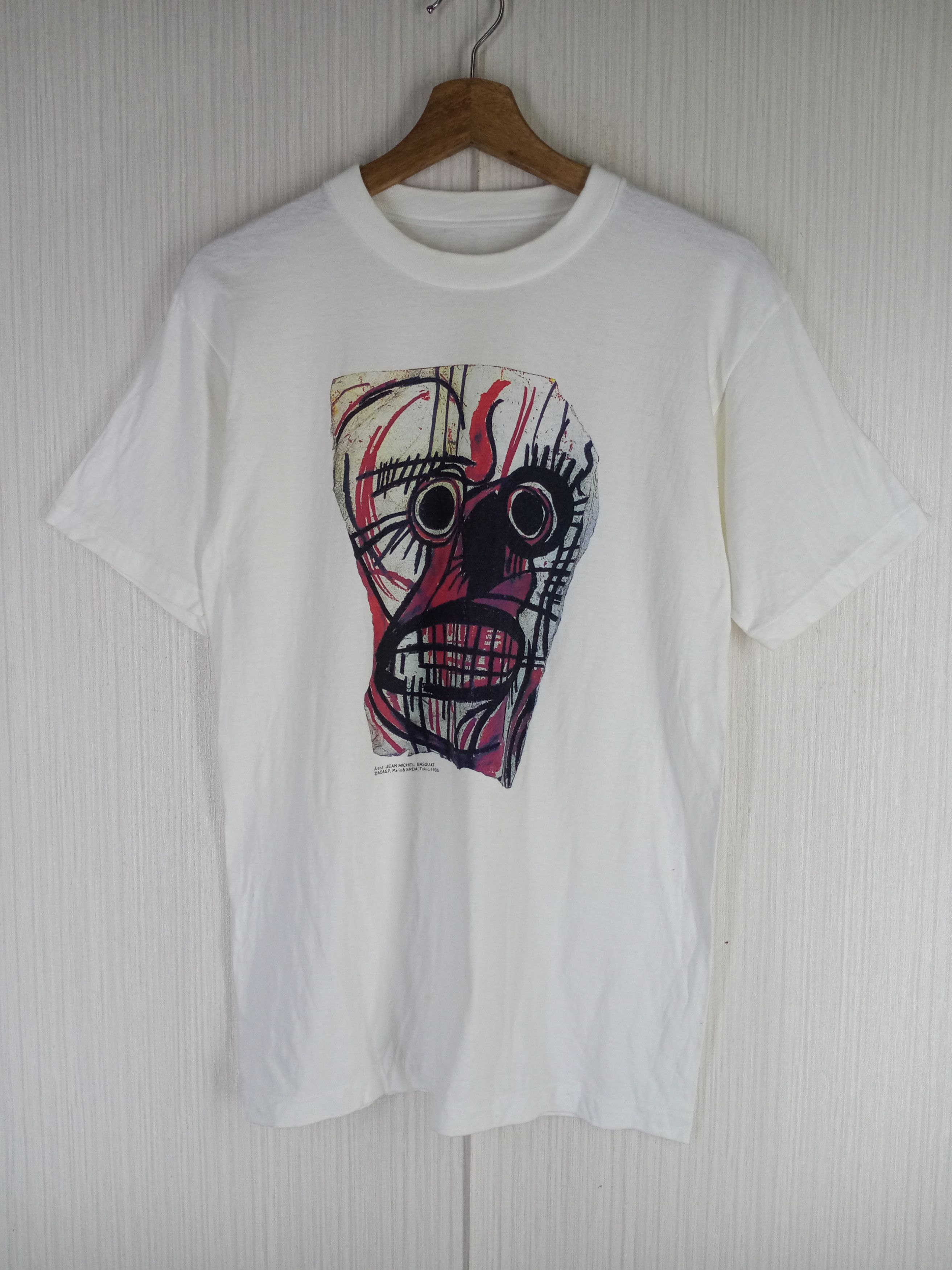 Jean-Michel Basquiat Rare Vintage 1995 Jean Michel Basquiat Art Tshirt Size US M / EU 48-50 / 2 - 2 Thumbnail