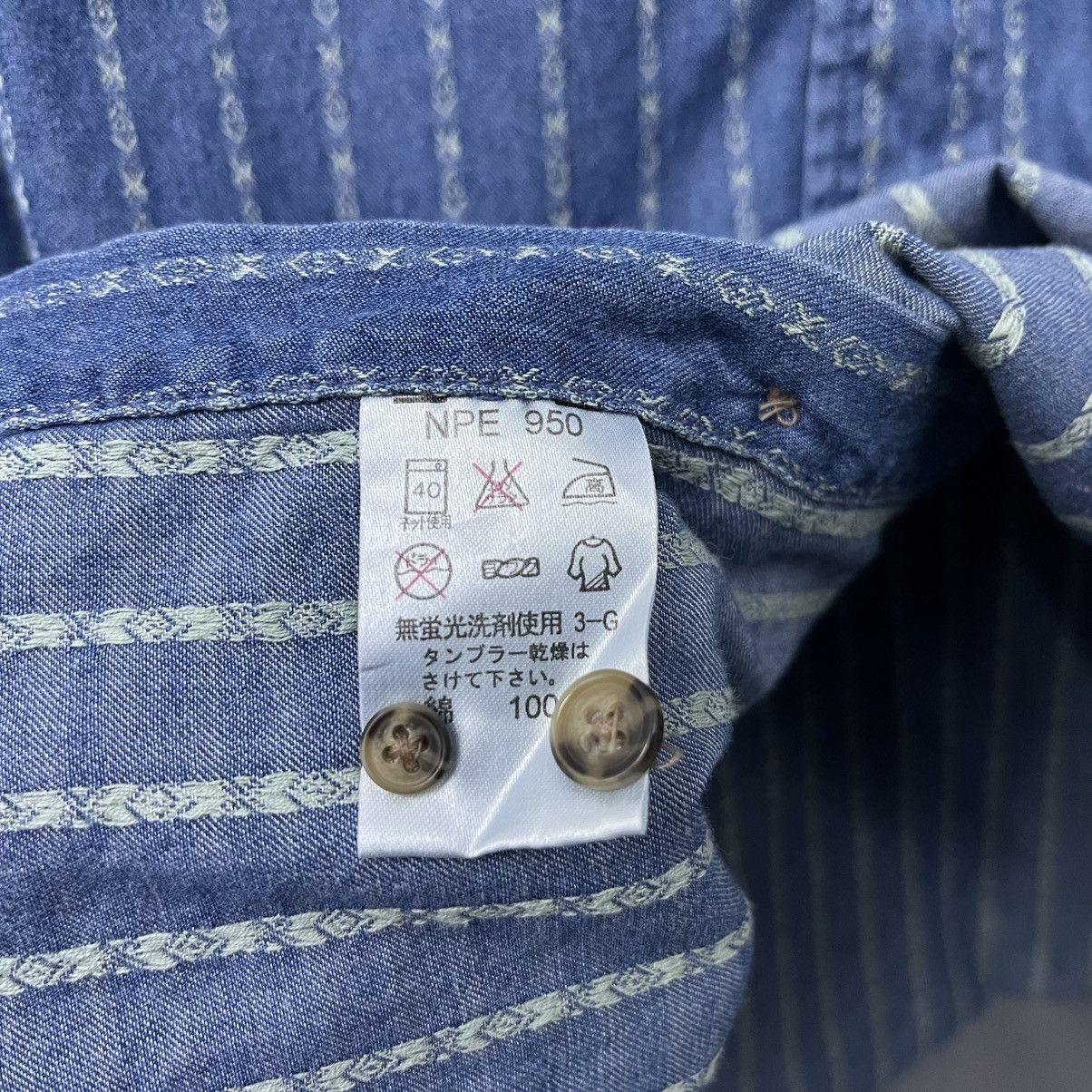 Kansai Yamamoto Kansai Jeans Button Up Shirt Size US L / EU 52-54 / 3 - 8 Thumbnail