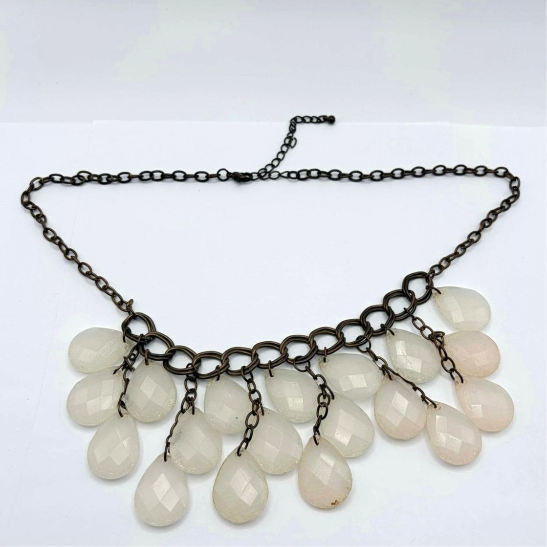 Other Gold & Clear Multi Tear Drop Necklace Size ONE SIZE - 3 Thumbnail