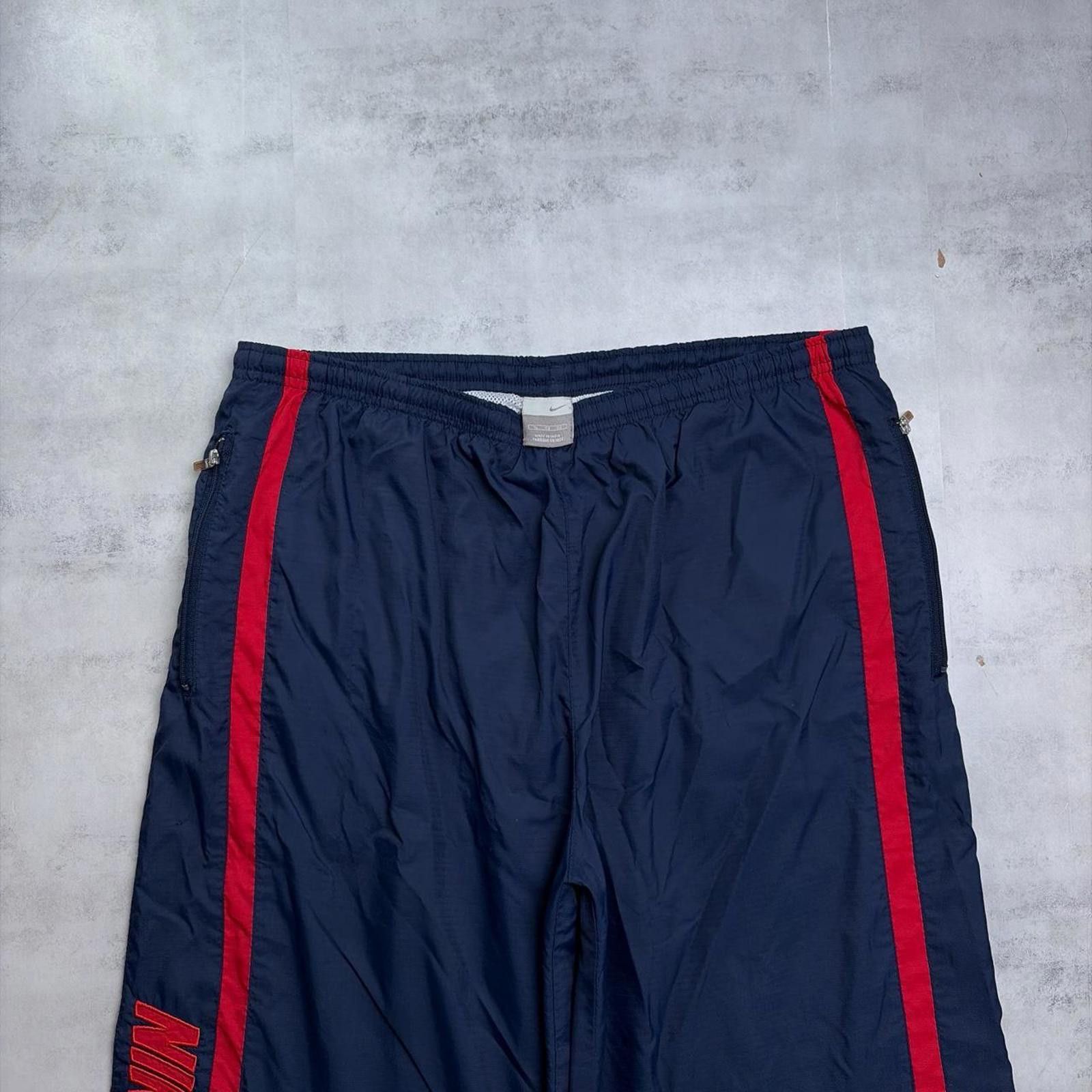 Nike Y2K Navy Nike Surf Baggy Striped Board Shorts Size US 36 / EU 52 - 2 Thumbnail