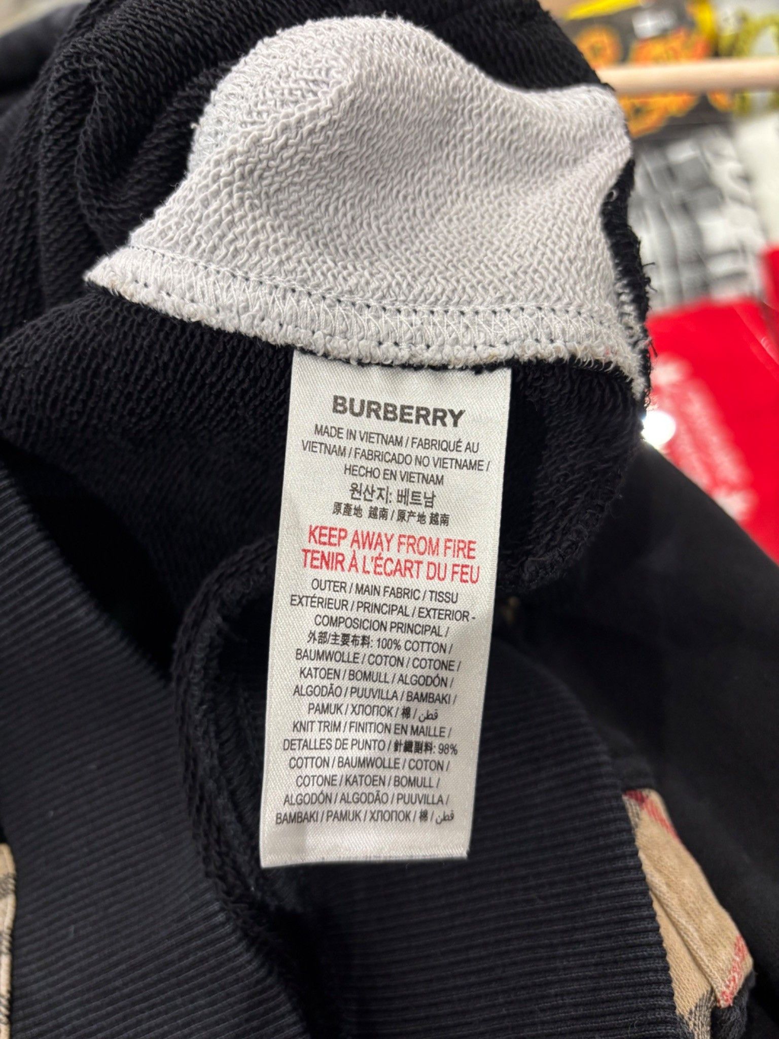 Burberry Burberry Black House Check Patterned Cotton Hoodie Size US XXS / EU 40 - 9 Thumbnail