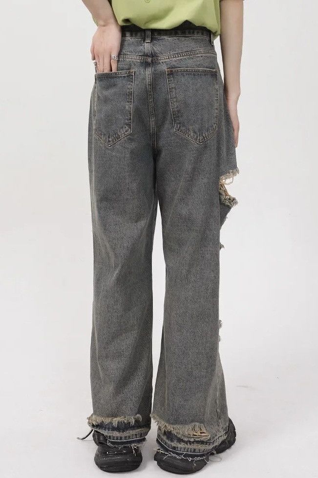 Japanese Brand Distressed denim hole jeans y2k pants Size US 30 / EU 46 - 4 Thumbnail