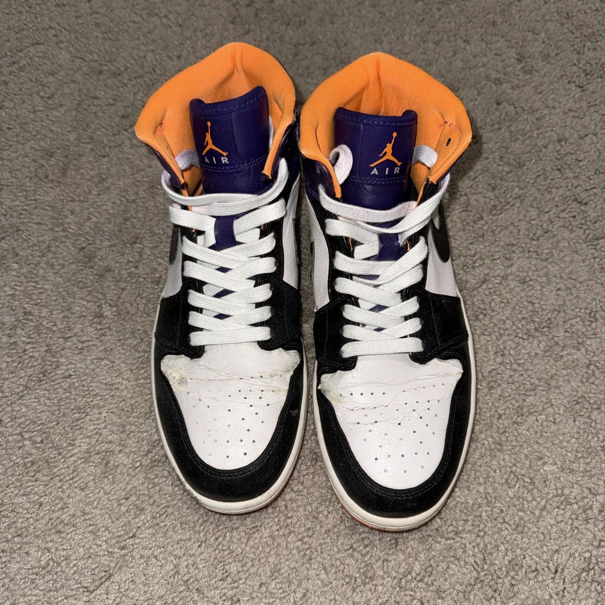 Nike Jordan 1 Mid Pheonix Suns Size US 11 / EU 44 - 3 Thumbnail