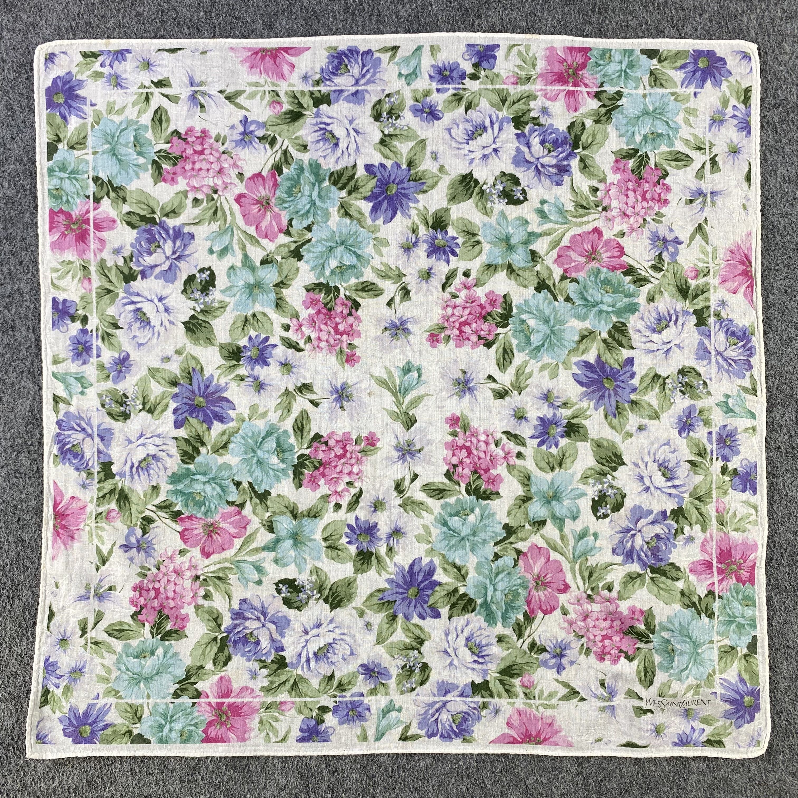 Vintage × Yves Saint Laurent Yves Saint Laurent Handkerchief/Neckerchief/Bandana HC595 Size ONE SIZE - 1 Thumbnail