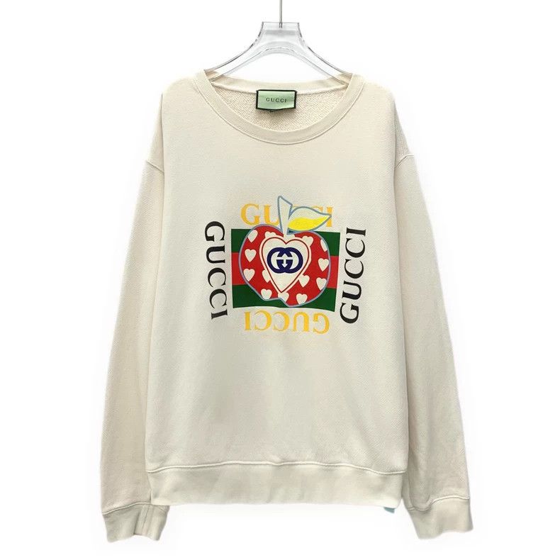 Gucci Gucci Apricot apple letter print cotton round-neck long-sl Size US L / EU 52-54 / 3 - 1 Thumbnail
