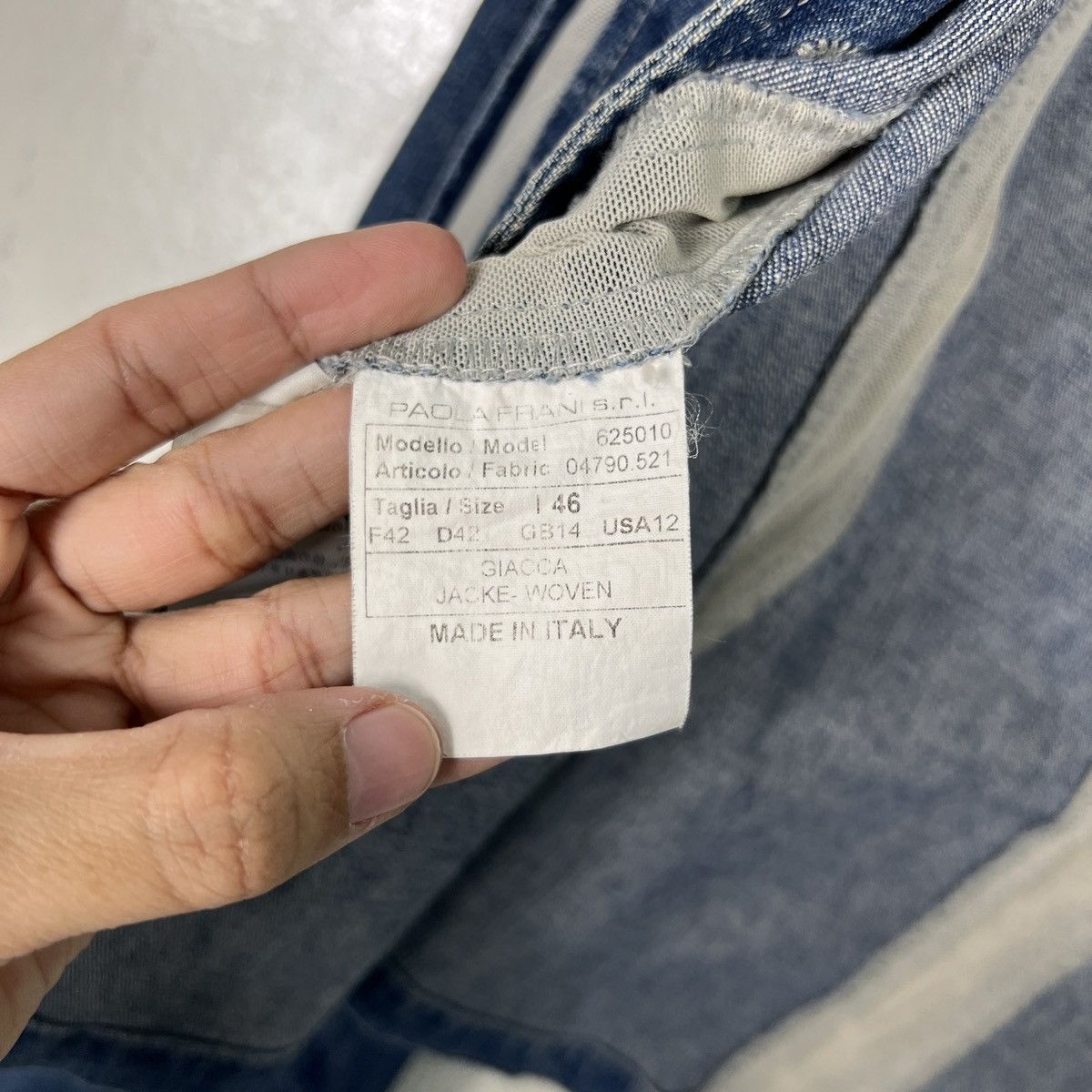 Designer 🔥 PAOLO FRANI GIACCA DENIM JACKET MADE IN ITALY Size US S / EU 44-46 / 1 - 17 Thumbnail