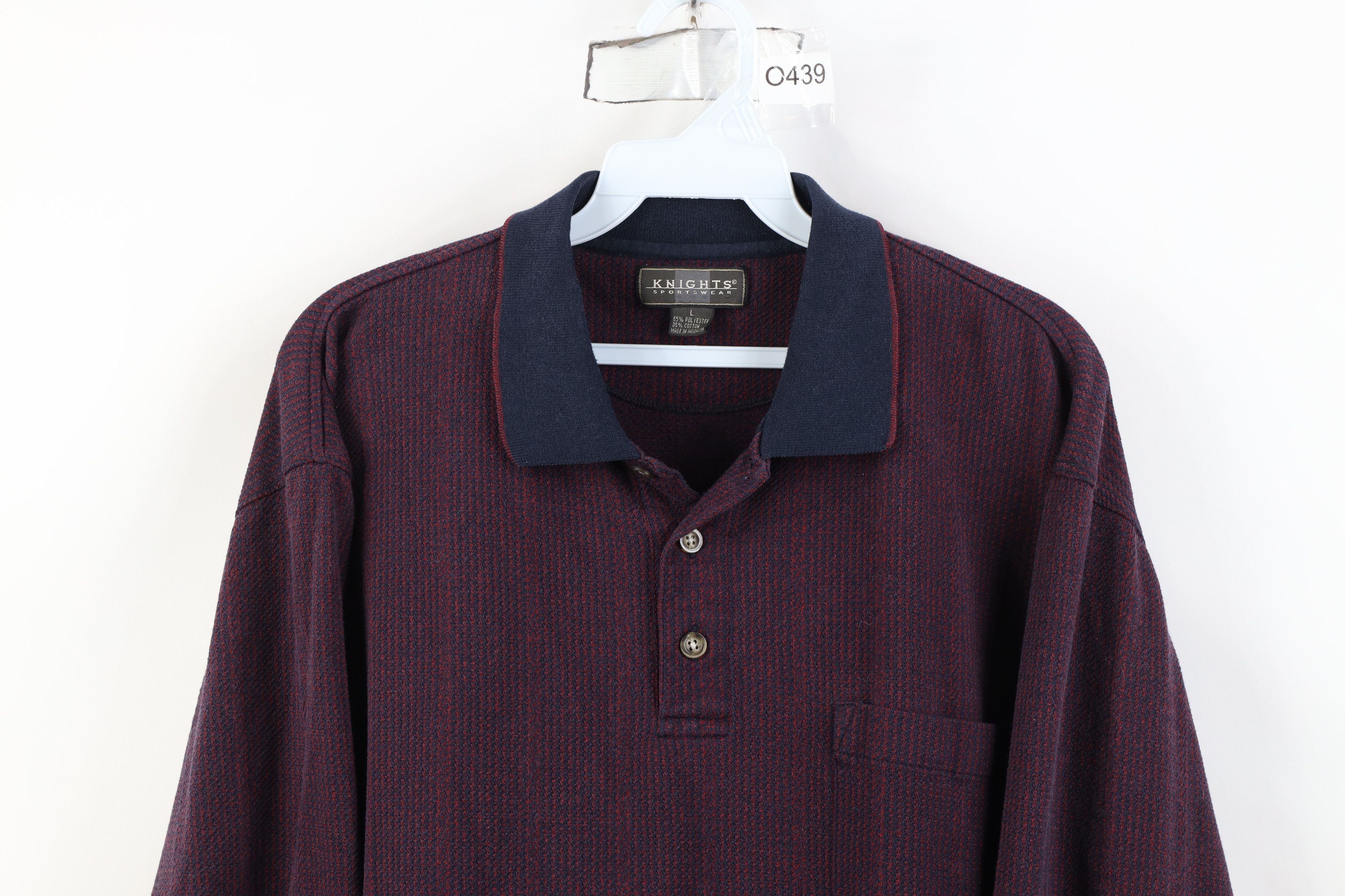 Vintage Vintage 90s Streetwear Knit Long Sleeve Rugby Polo Shirt Size US L / EU 52-54 / 3 - 2 Thumbnail