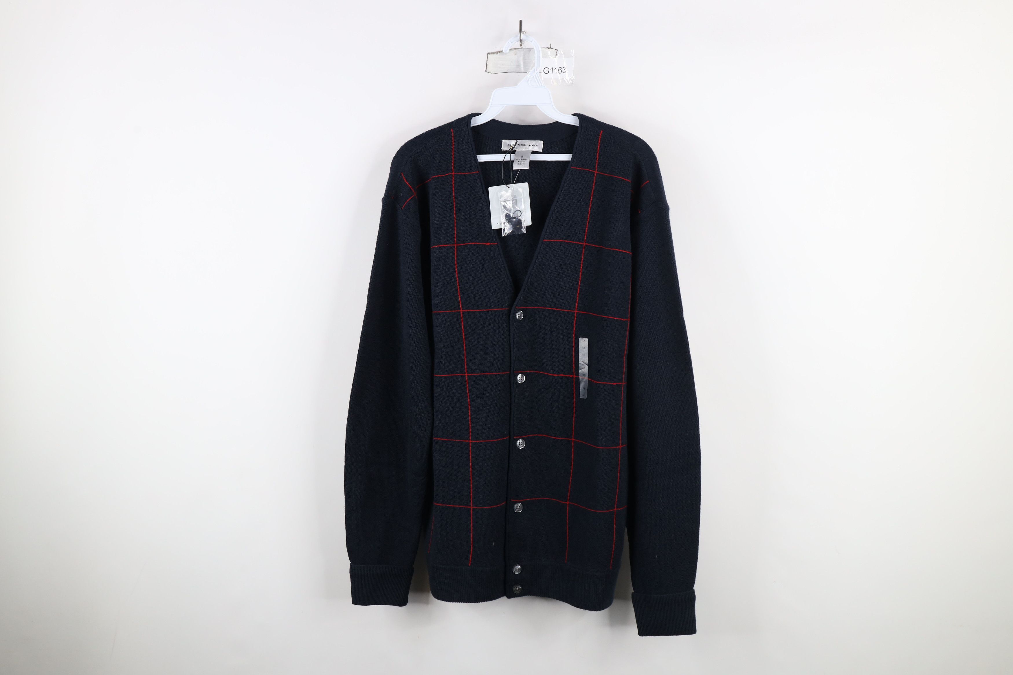 Vintage Deadstock Vintage 90s Streetwear Knit Cardigan Sweater Size US M / EU 48-50 / 2 - 1 Thumbnail